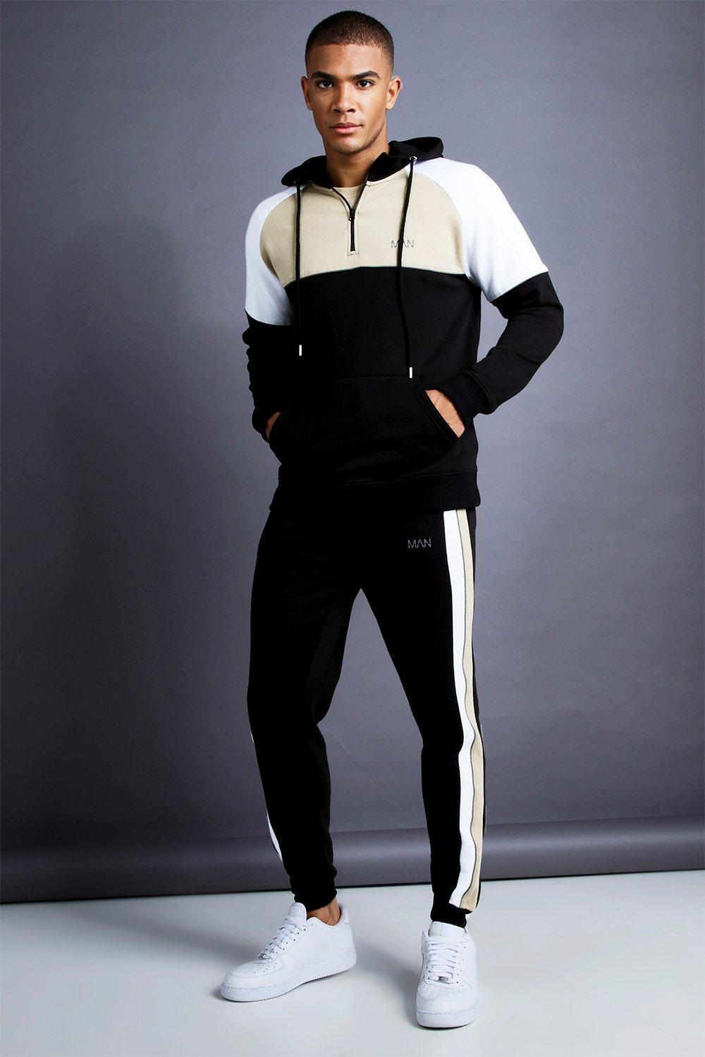 boohooman skinny fit tracksuit