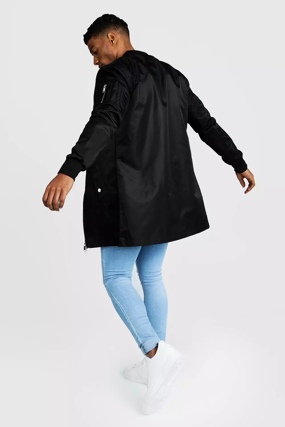 Longline bomber jacket mens sale