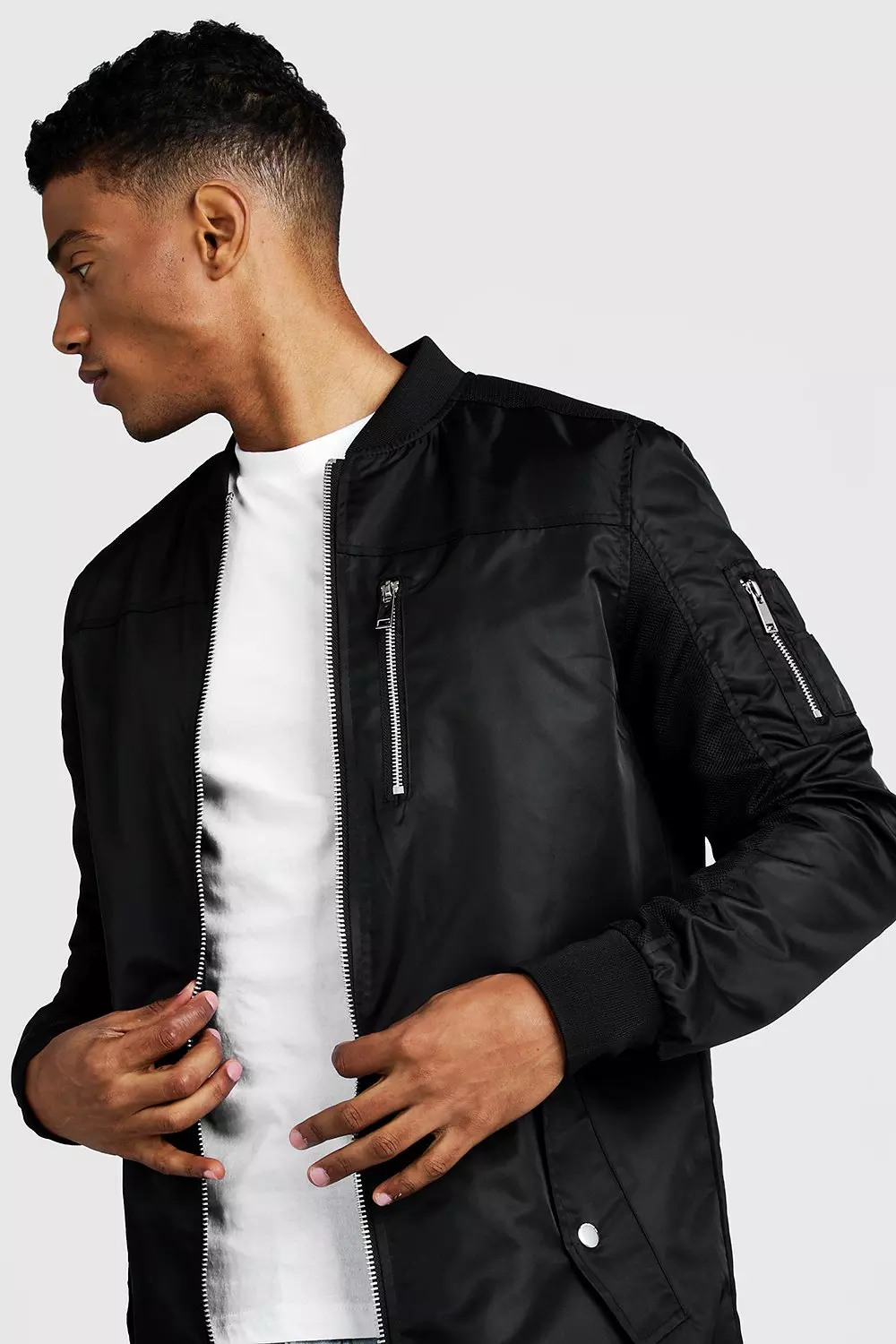 Longline bomber jacket mens hotsell