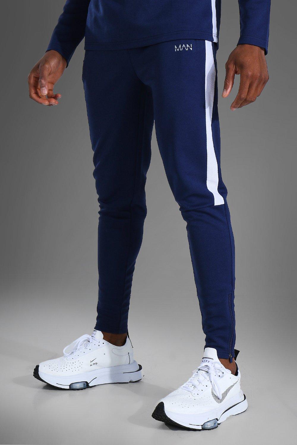 boohooman navy joggers