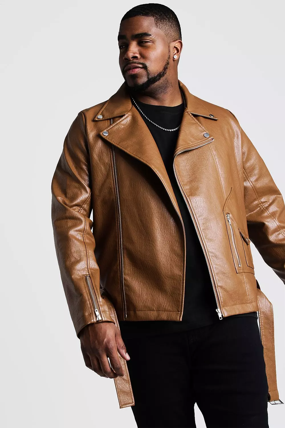 Plus faux leather jacket best sale