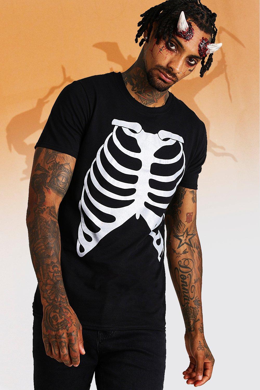 Voila Print Baseball Skeleton Halloween T-Shirt Unisex Shirt / 2XL