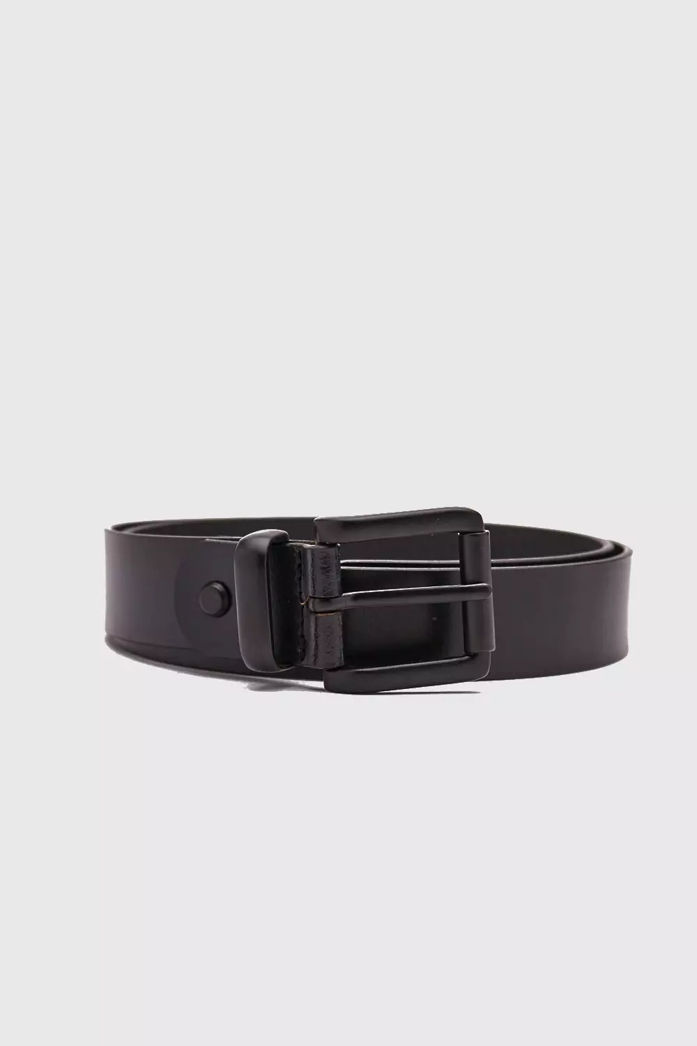 Real Leather Black Buckle Belt alternative image