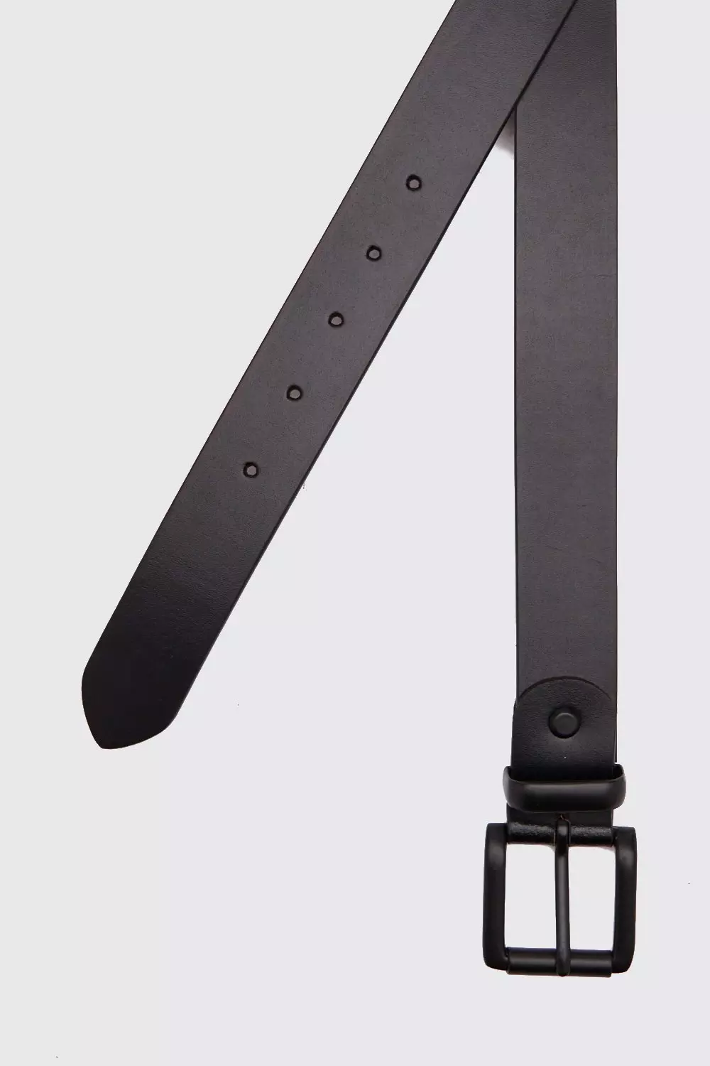 Real Leather Black Buckle Belt alternative image