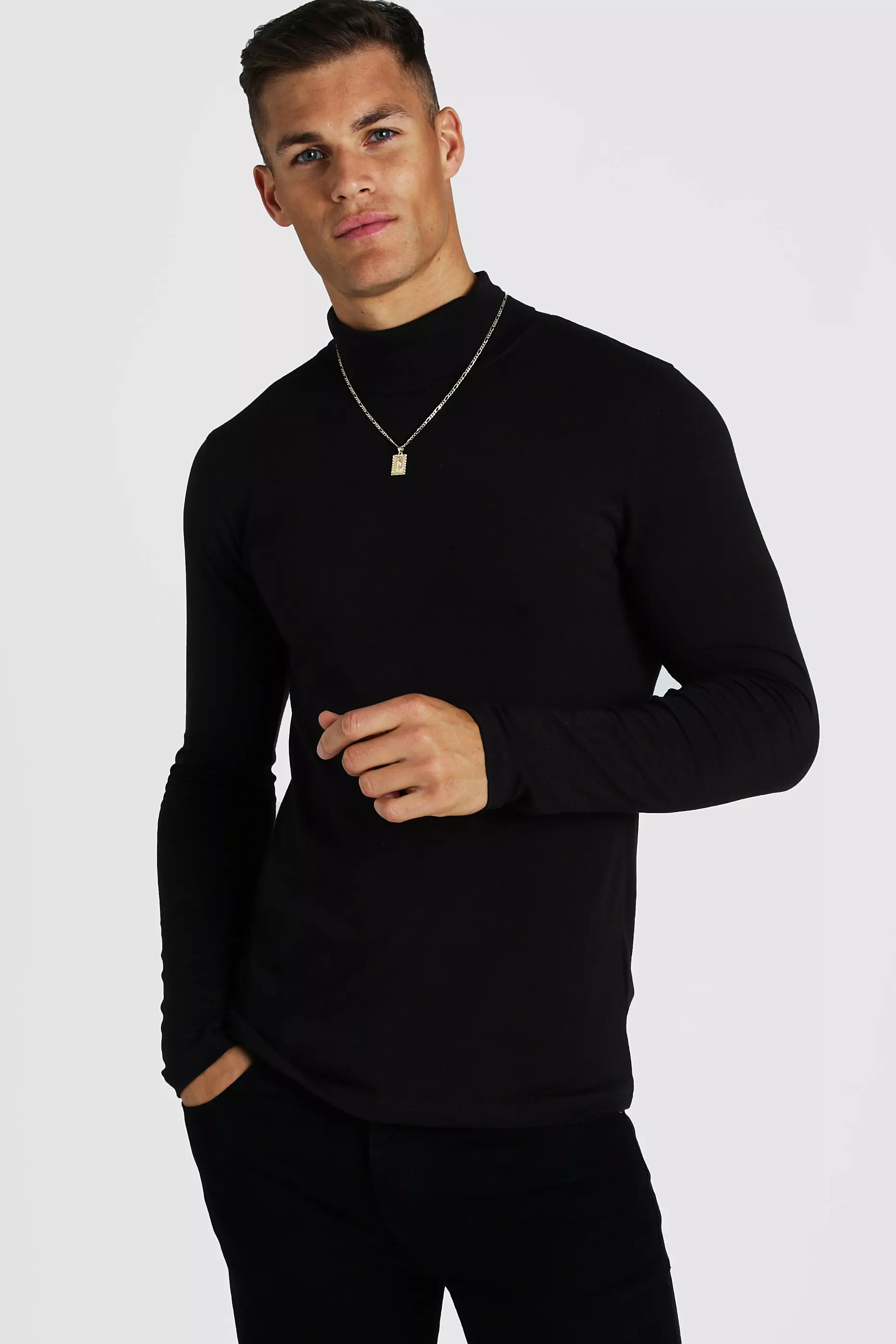 Mens muscle fit turtleneck best sale