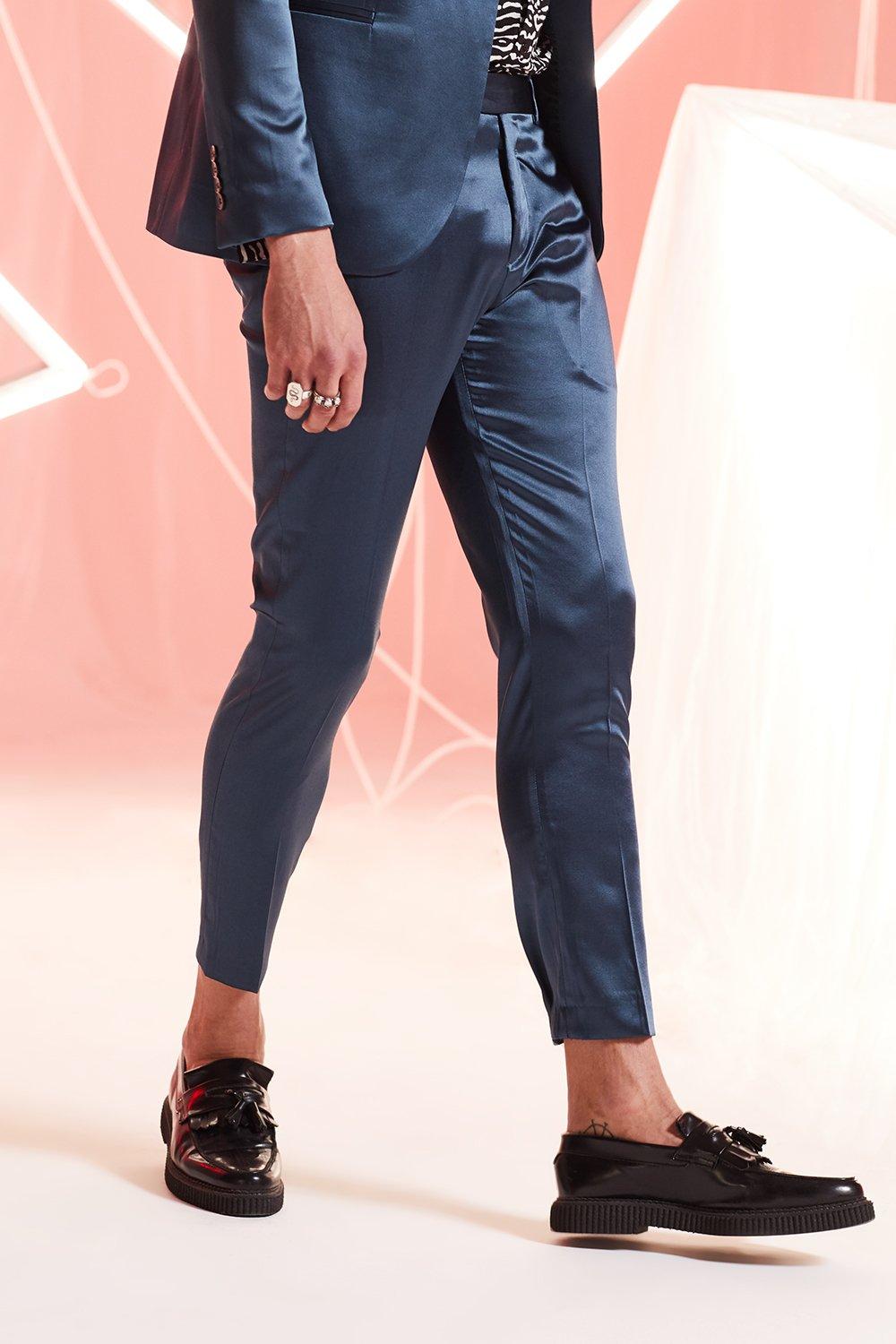 skinny fit cropped dress pants
