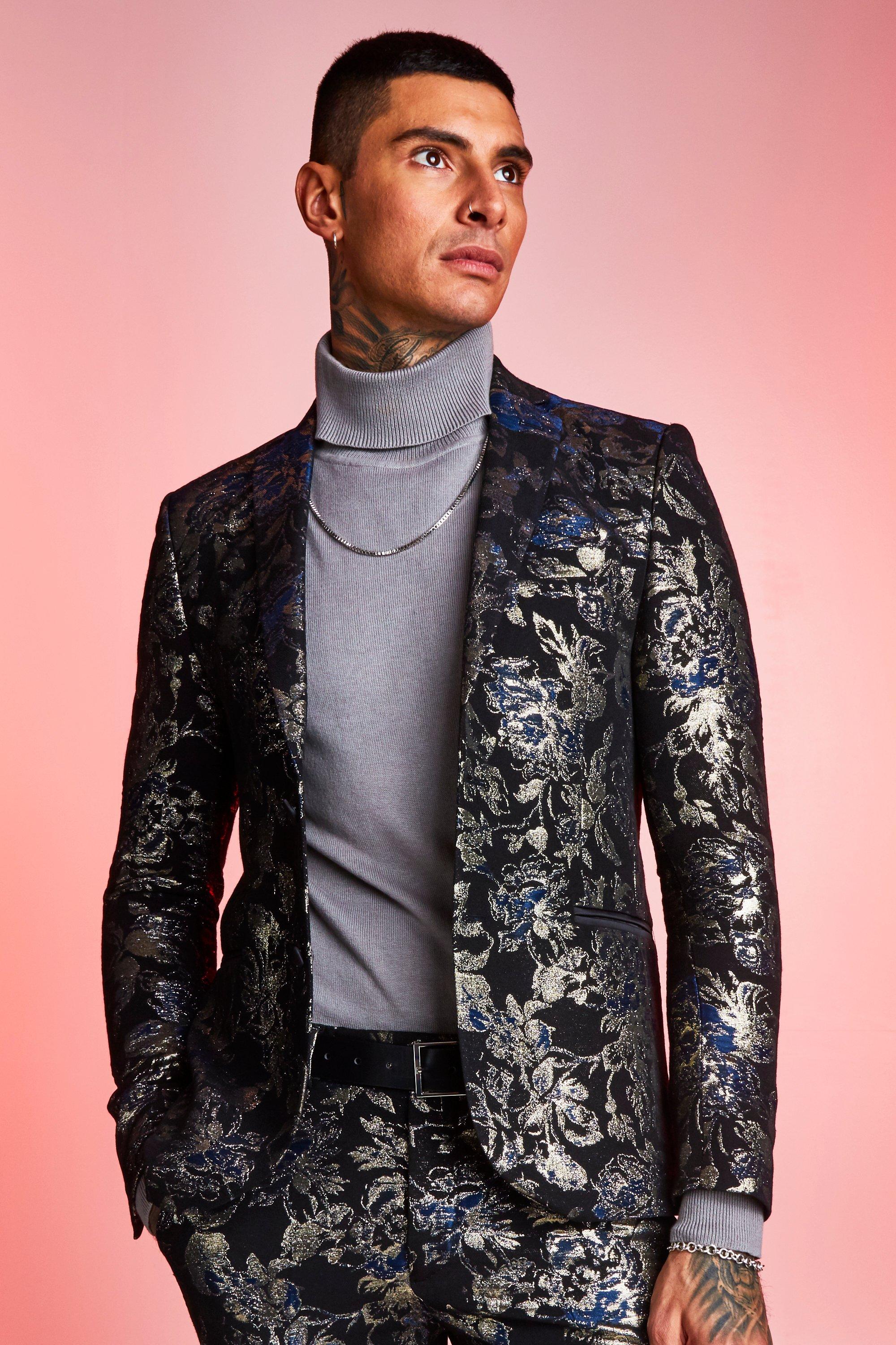 Jacquard shop suit jacket