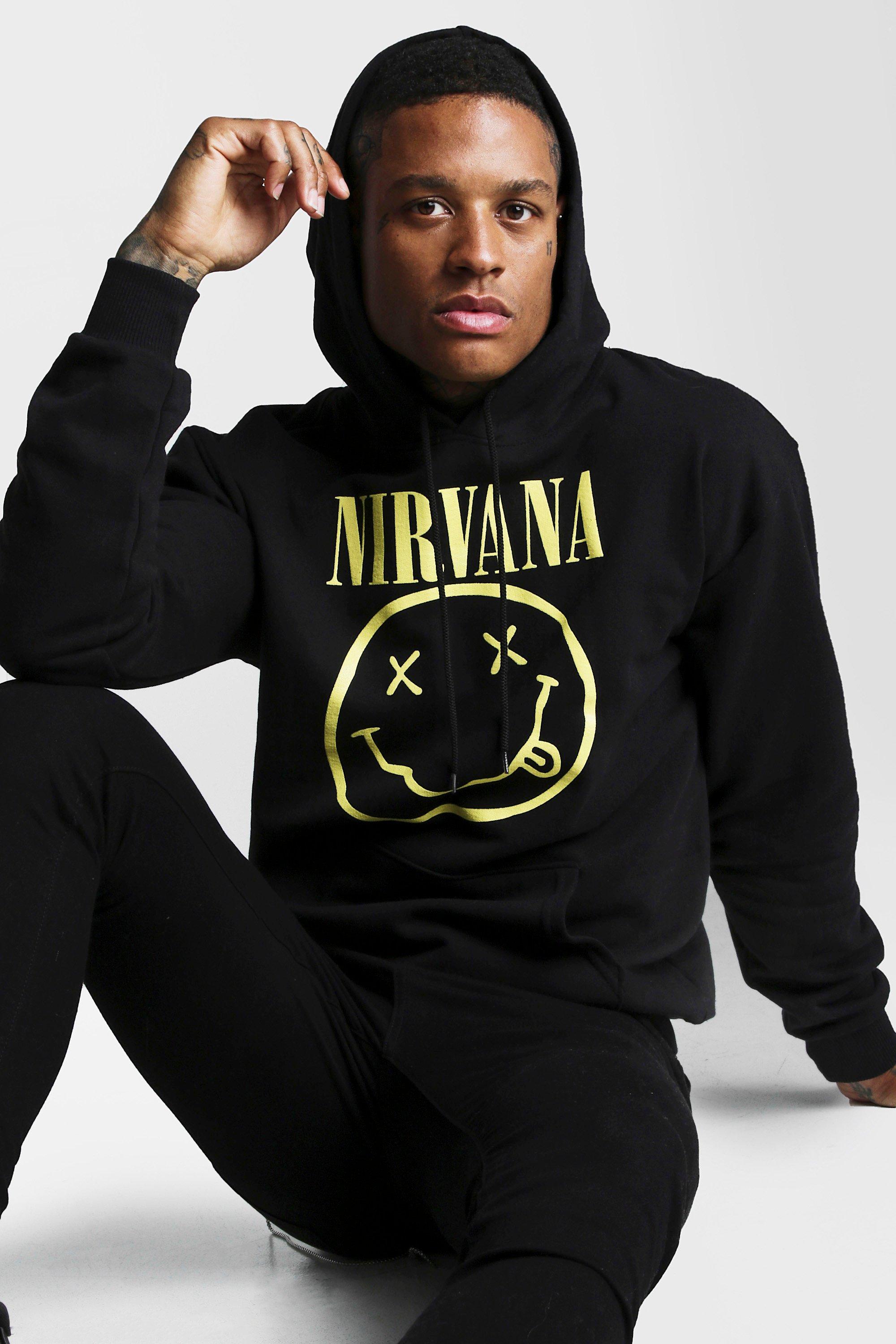 Boohooman black online hoodie