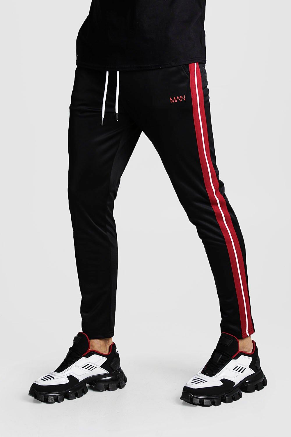 joggers with one stripe