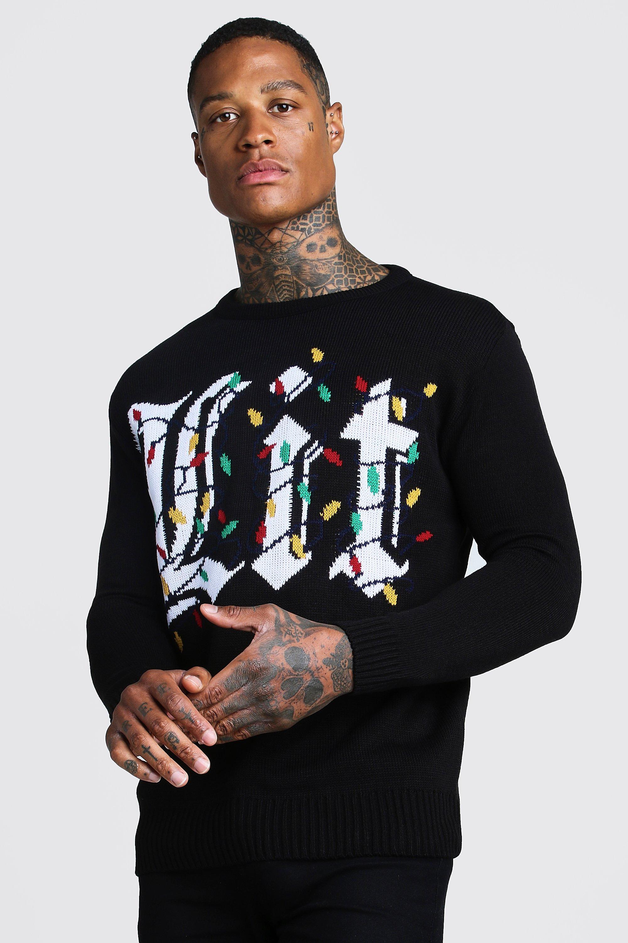 boohooman black jumper