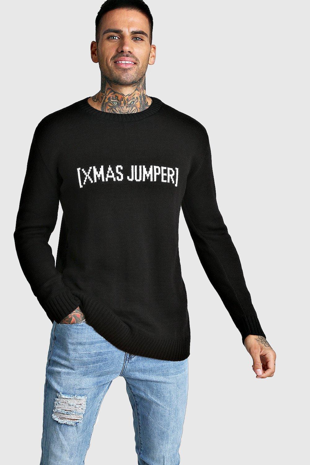 black christmas jumper mens
