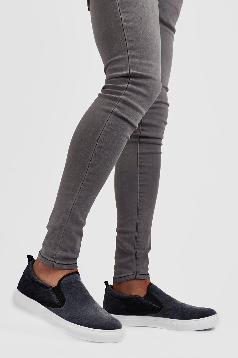 velvet slip on sneakers