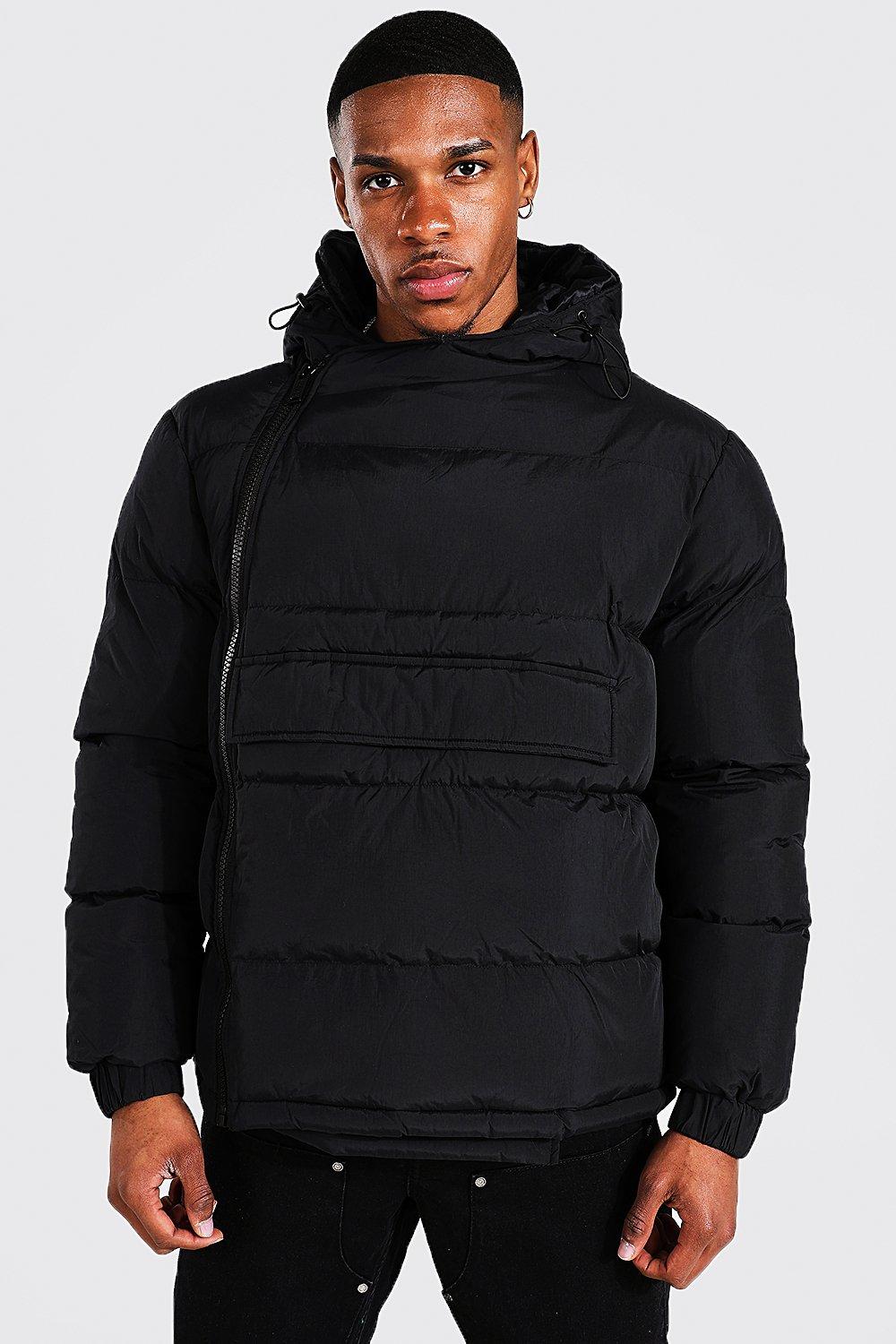 Side zip store puffer jacket