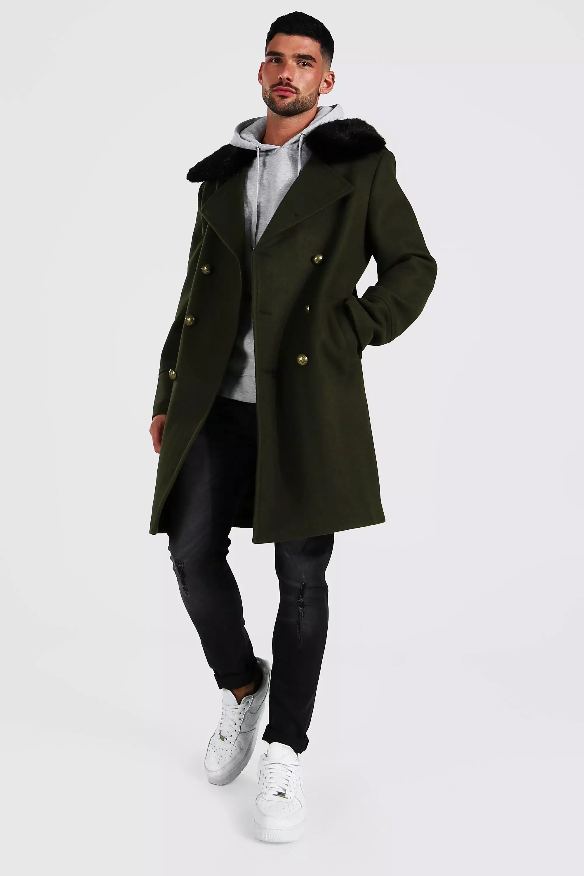 Military overcoat mens deals