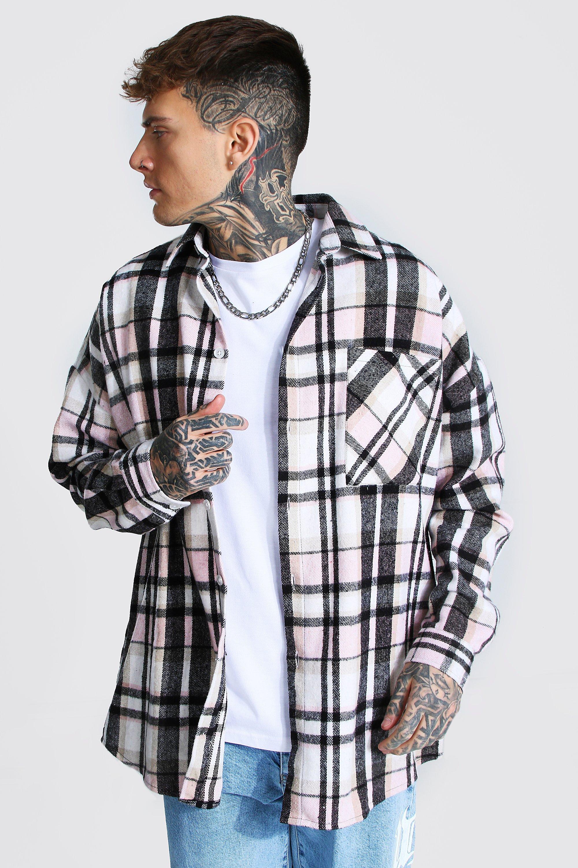 Heavy Weight Bleached Check Overshirt