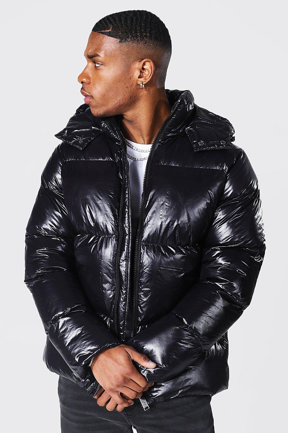 Logo hooded puffer jacket cheap calvin klein