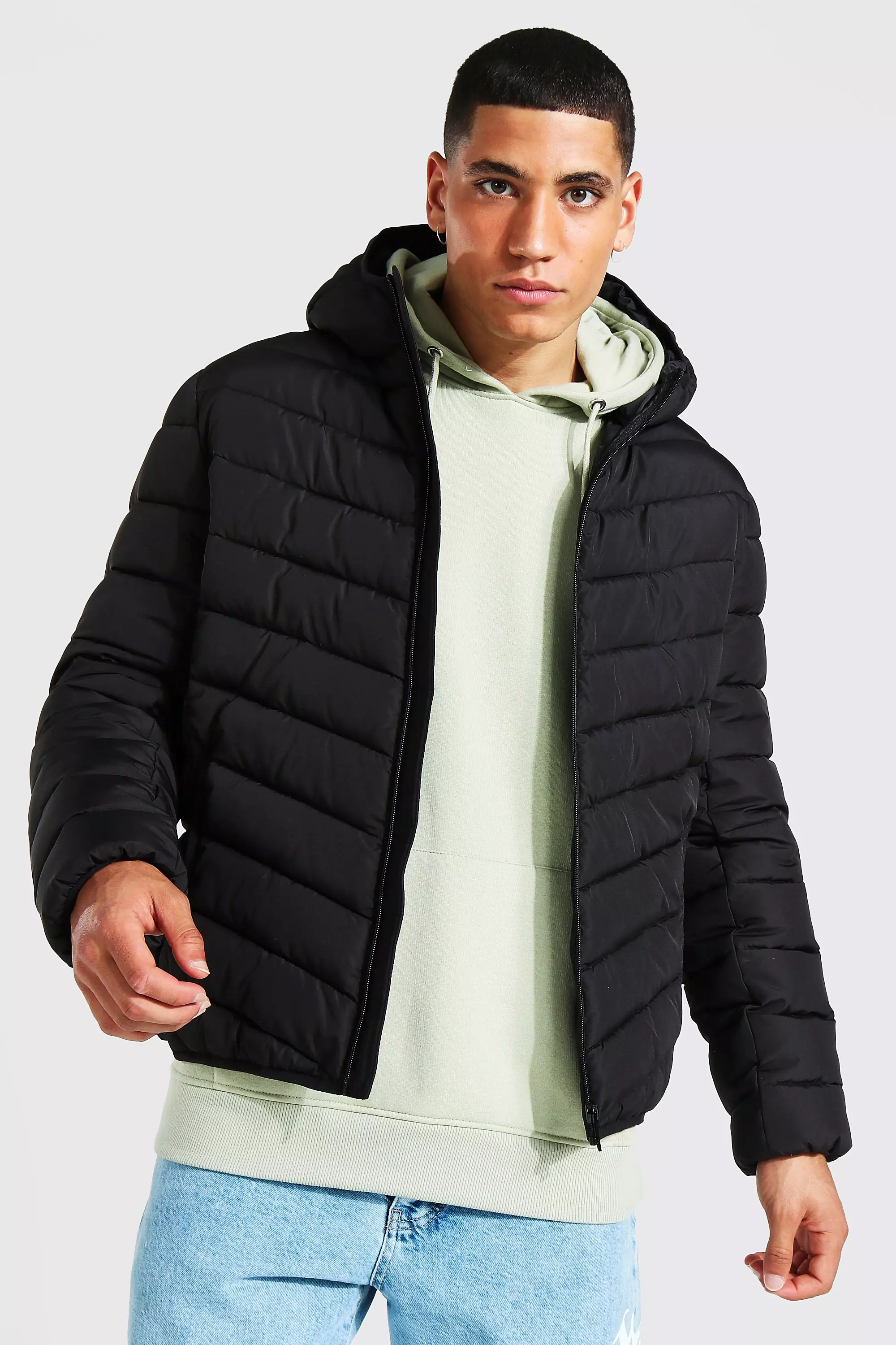 Zip through jacket mens sales