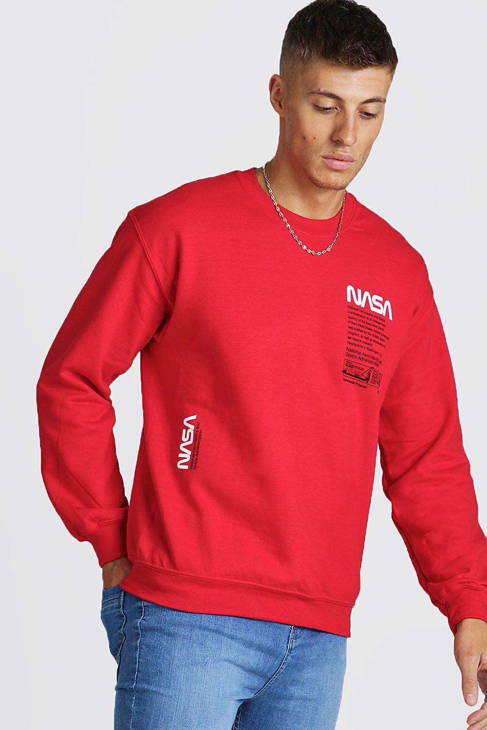 nasa red sweatshirt