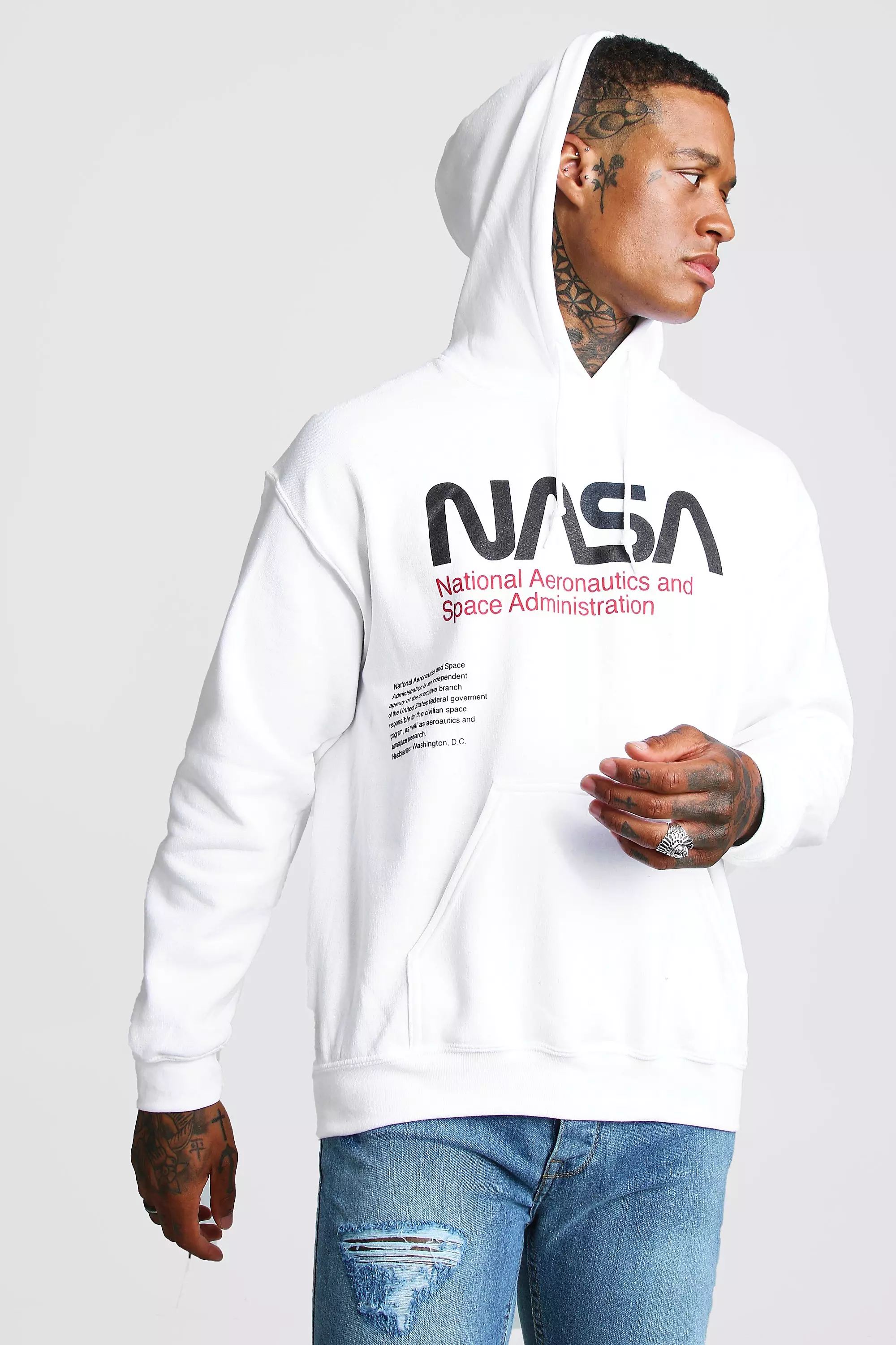 Nasa hoodie white sale