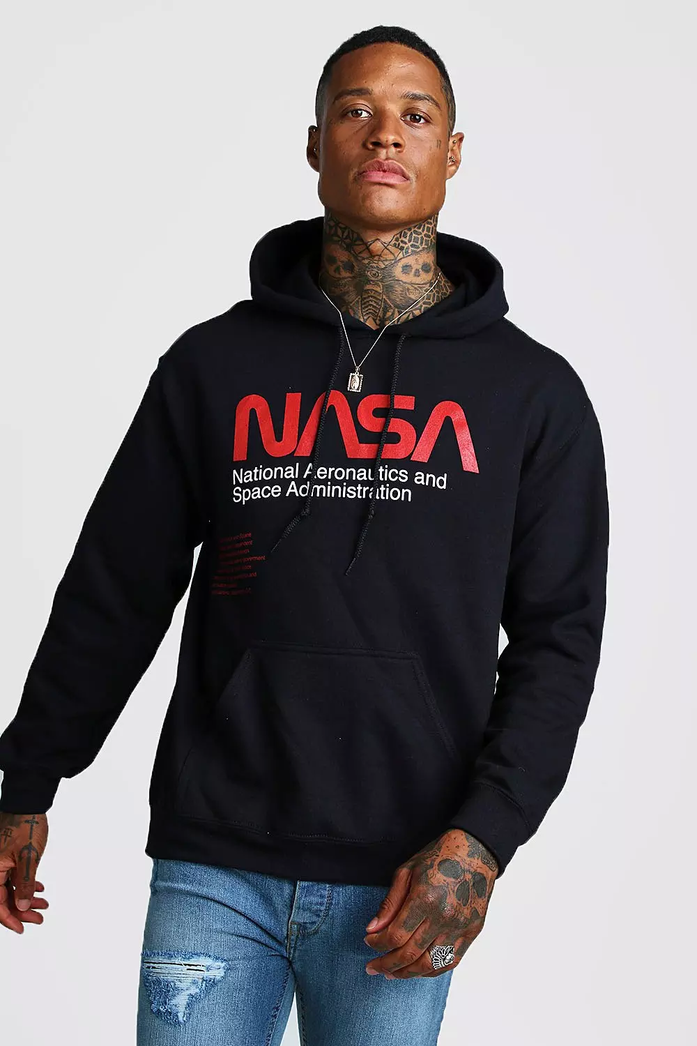 NASA License Hoodie boohooMAN