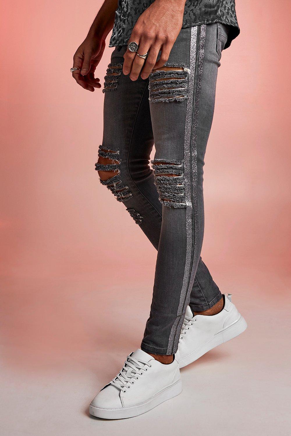 super skinny distressed jeans