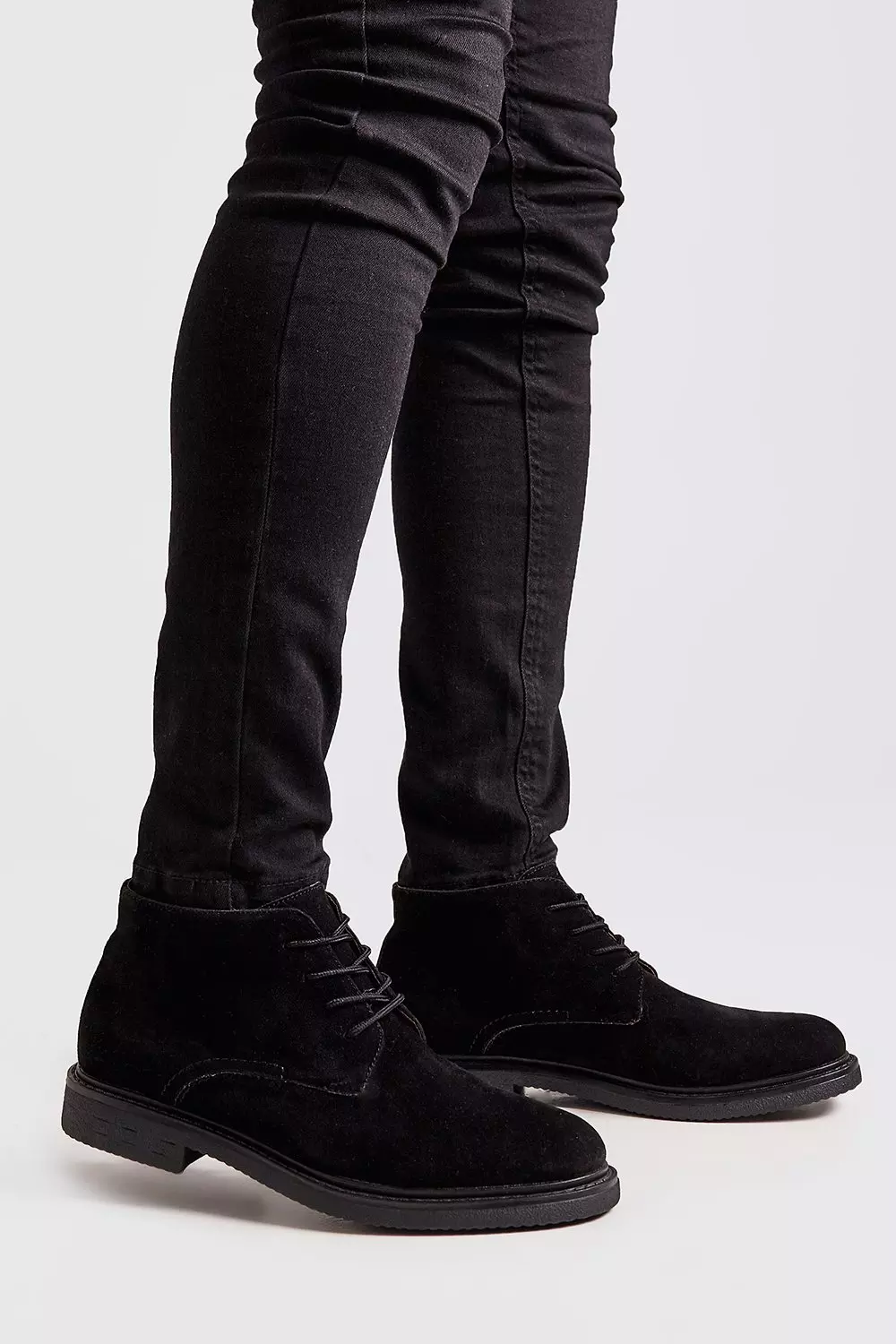 Mens black suede desert boots on sale