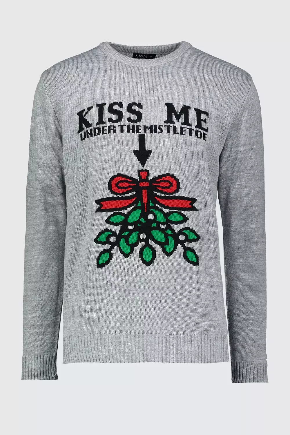 Kiss Me Christmas Jumper boohooMAN