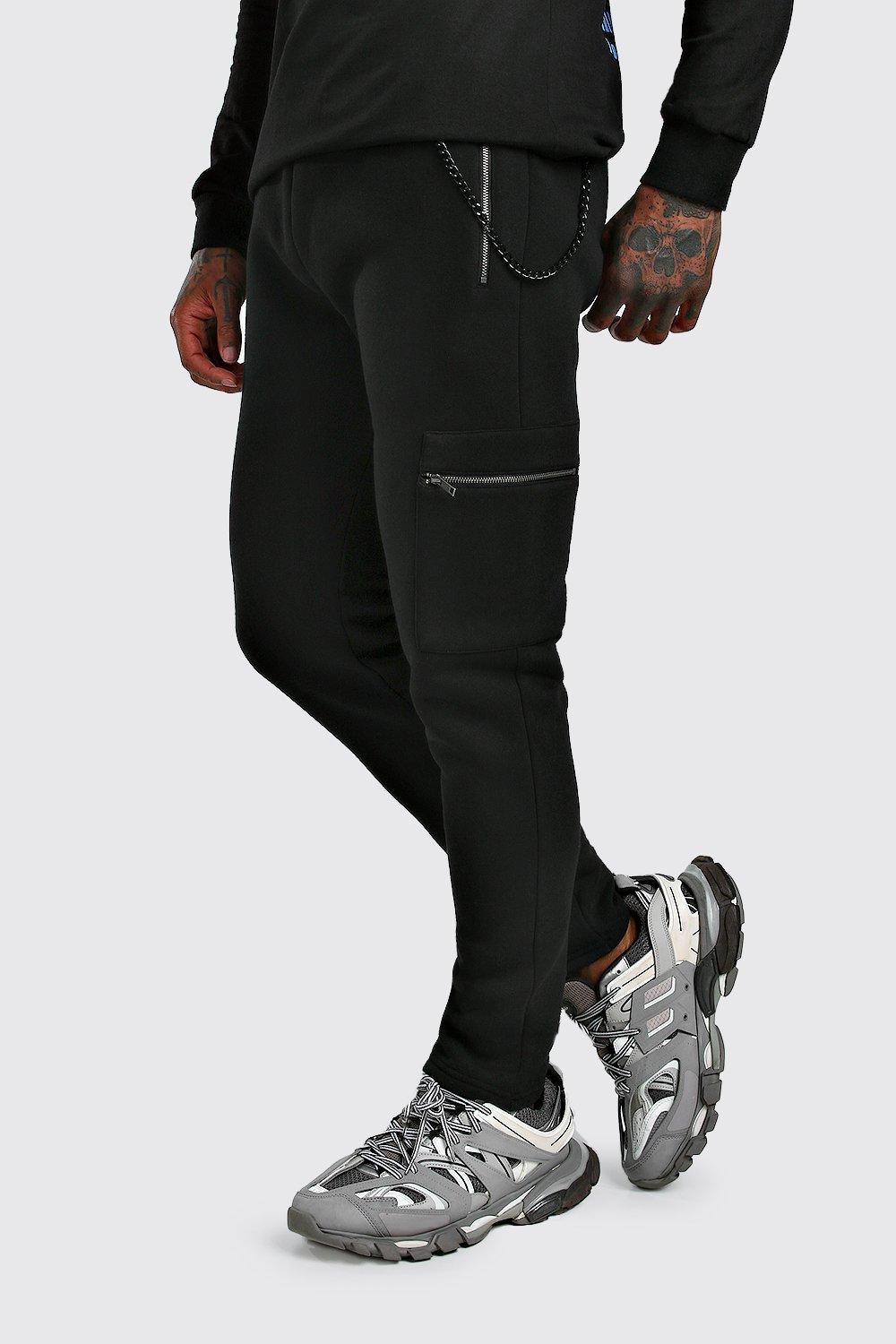 boohooman black joggers