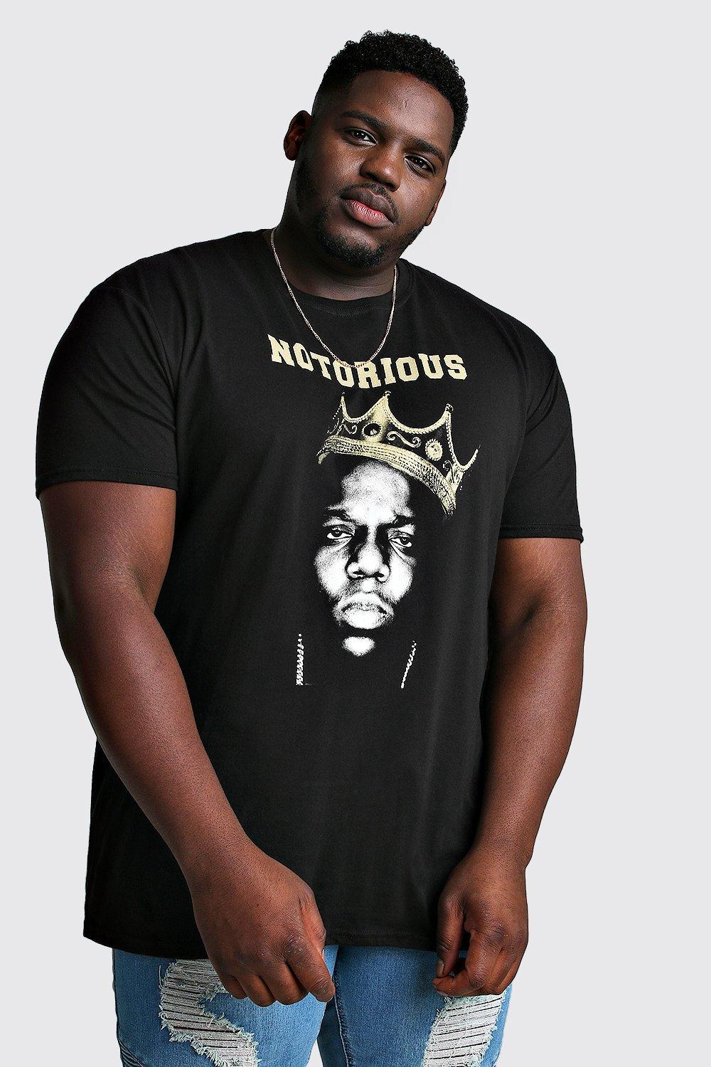 Plus Size Notorious Biggie License T-Shirt | boohooMAN USA