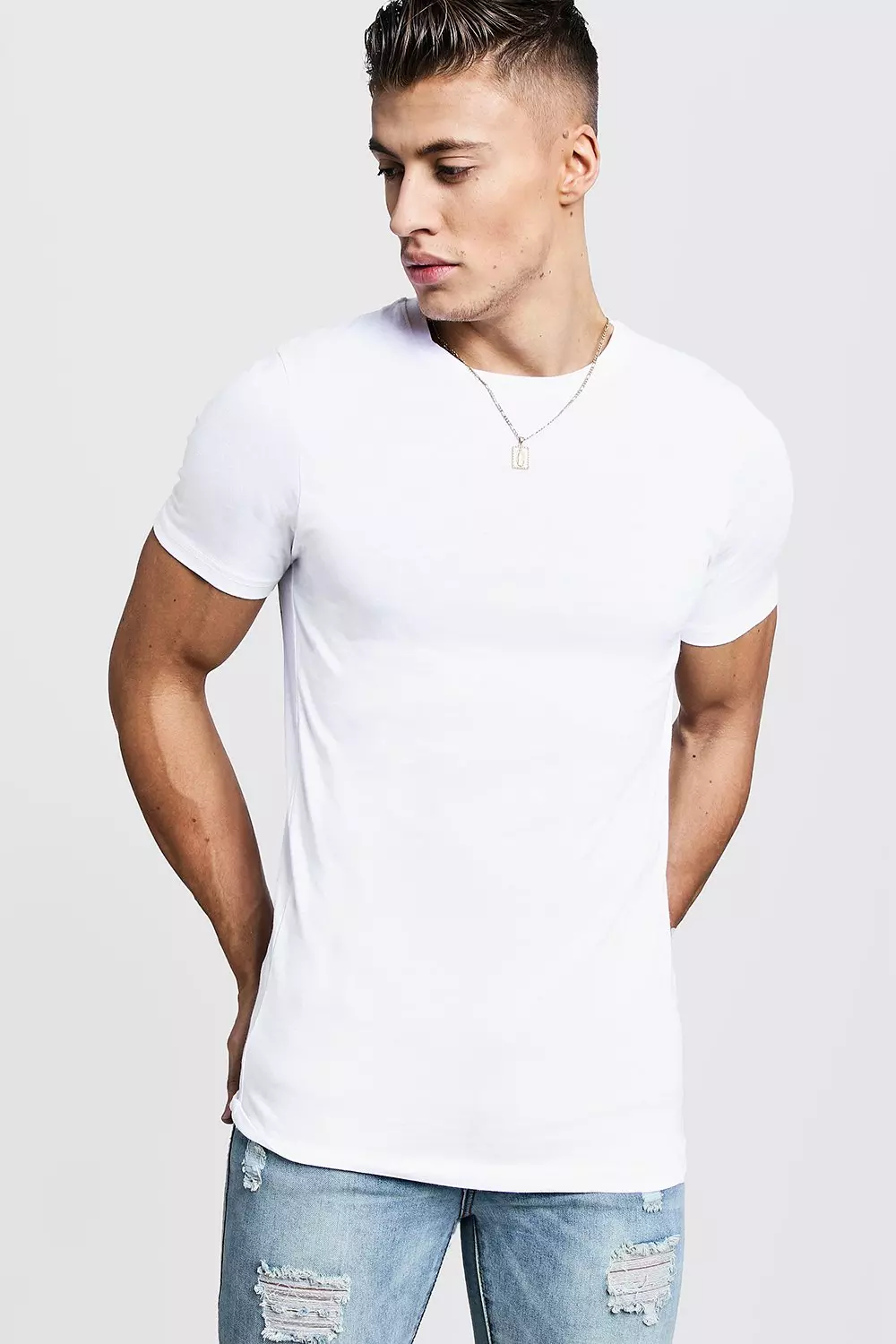 3 Pack Muscle Fit T Shirt In White boohooMAN UK