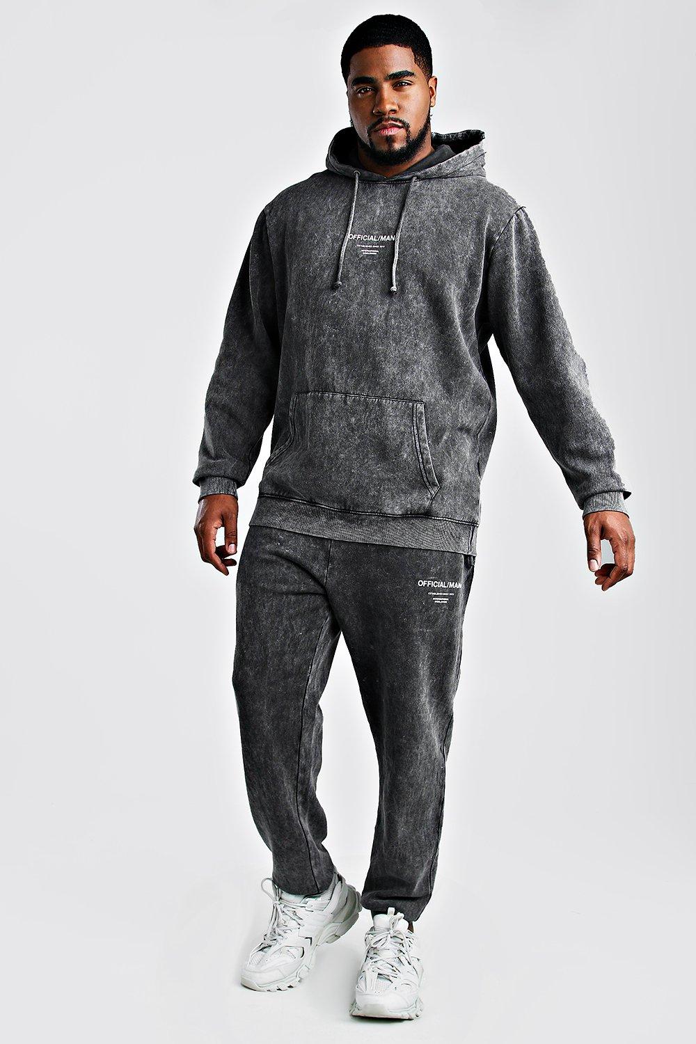 Acid wash 2025 tracksuit mens