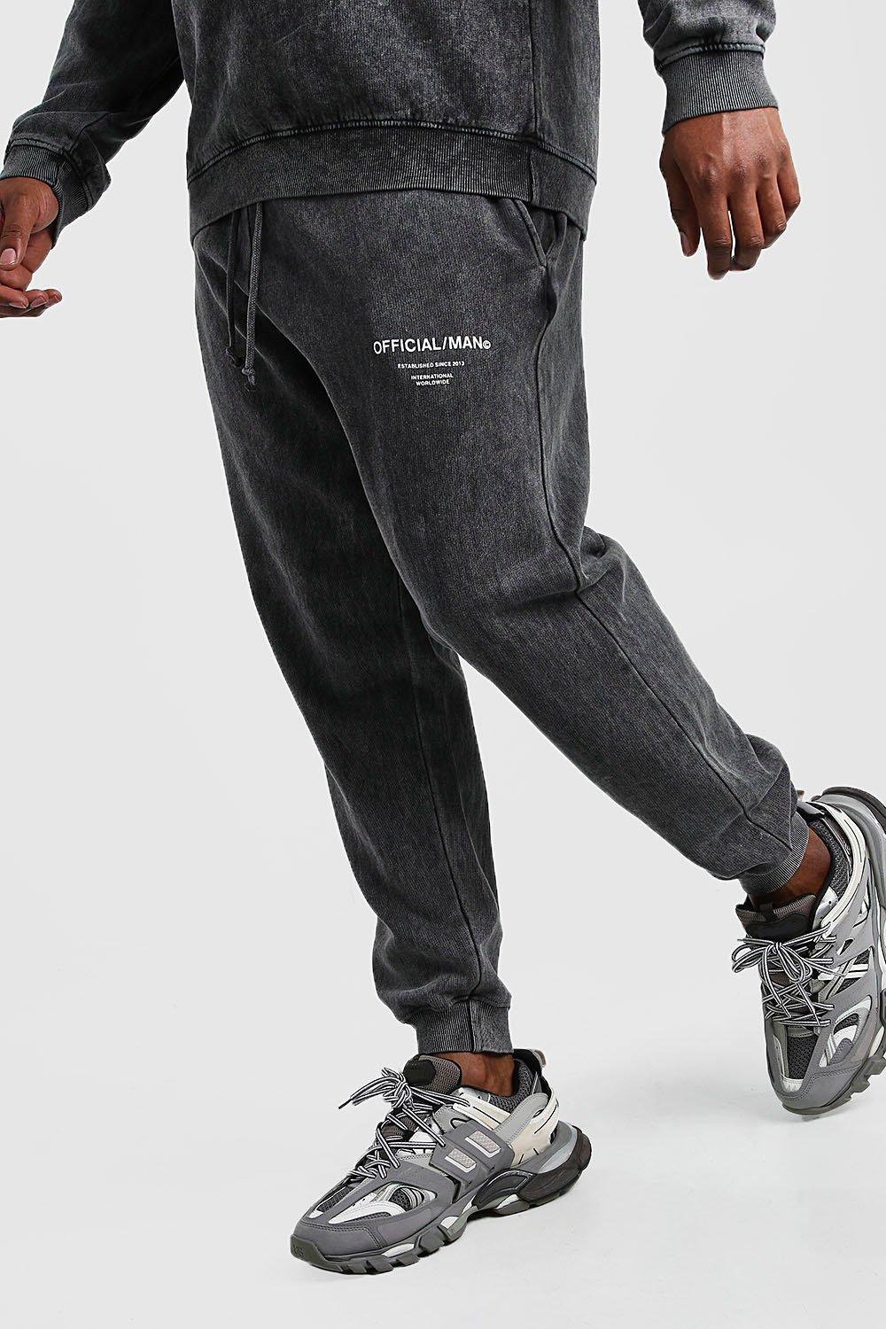 acid wash joggers mens