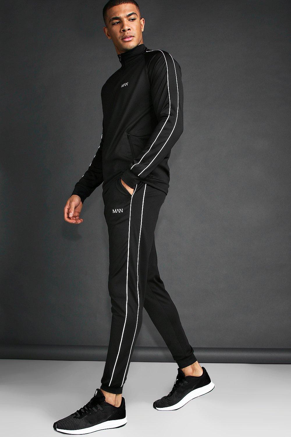 Boohooman reflective online joggers