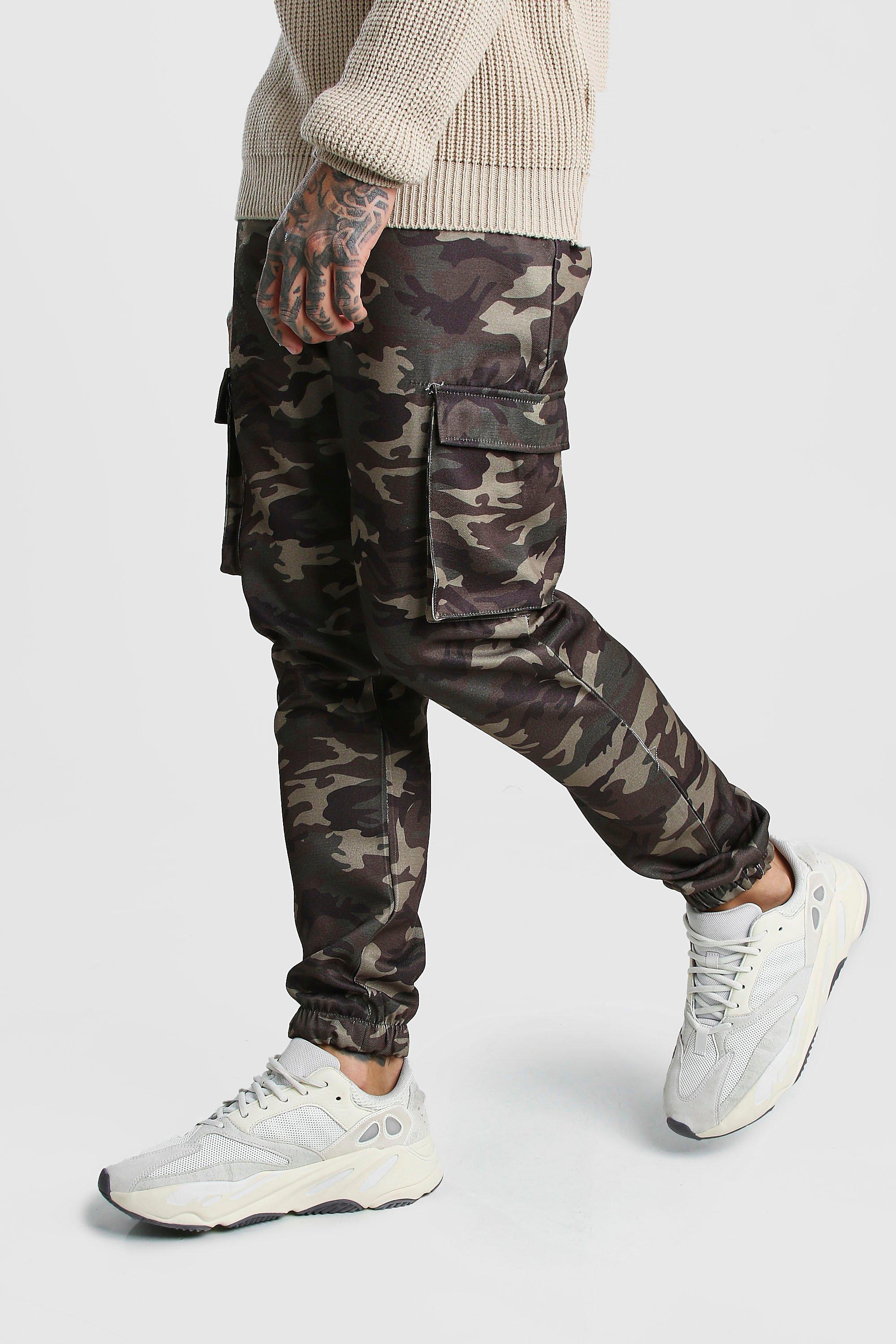 camo cargo jogger pants