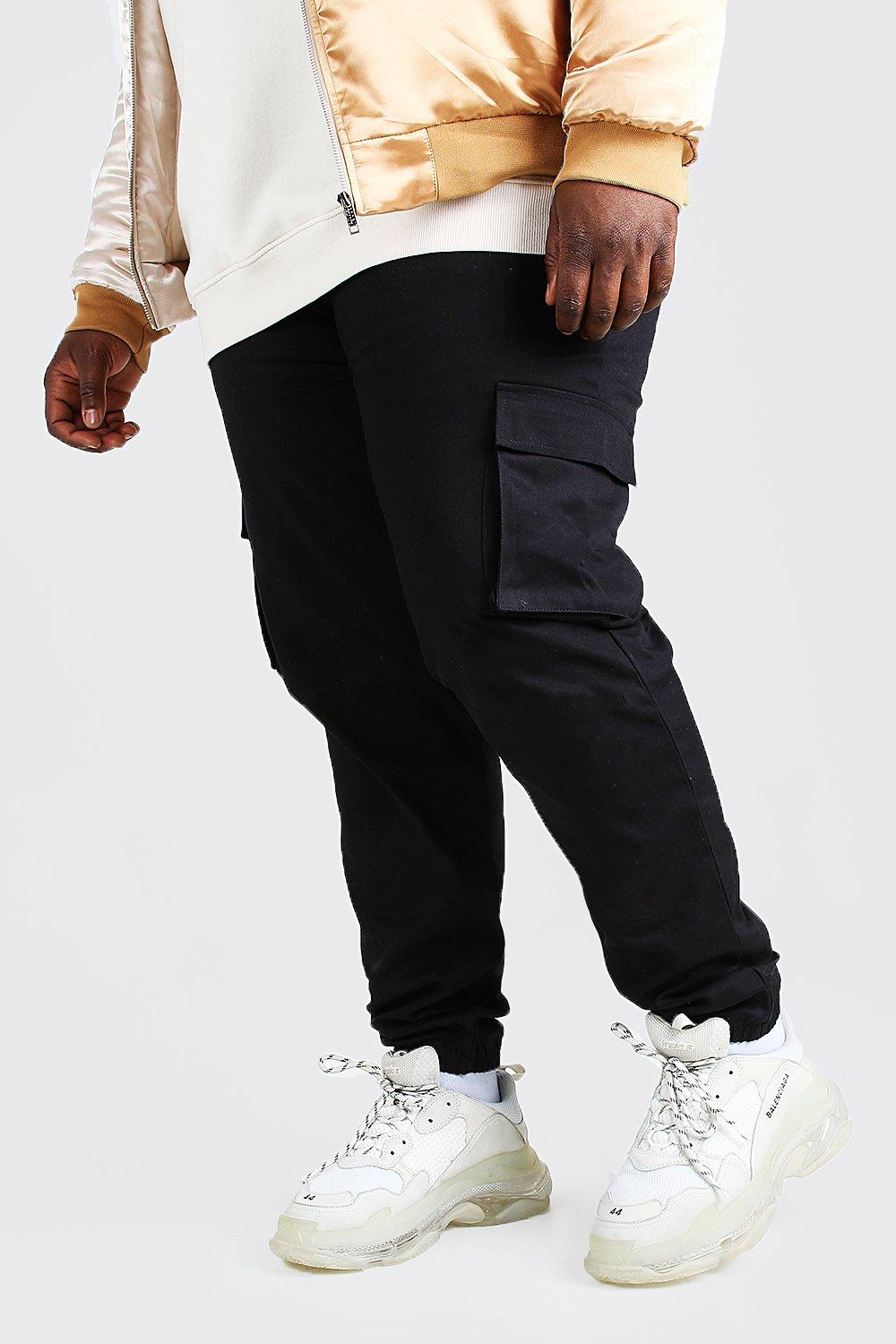 BU2H Men Multi-Pockets Utility Big /& Tall Baggy Cargo Jogger Pants Trousers