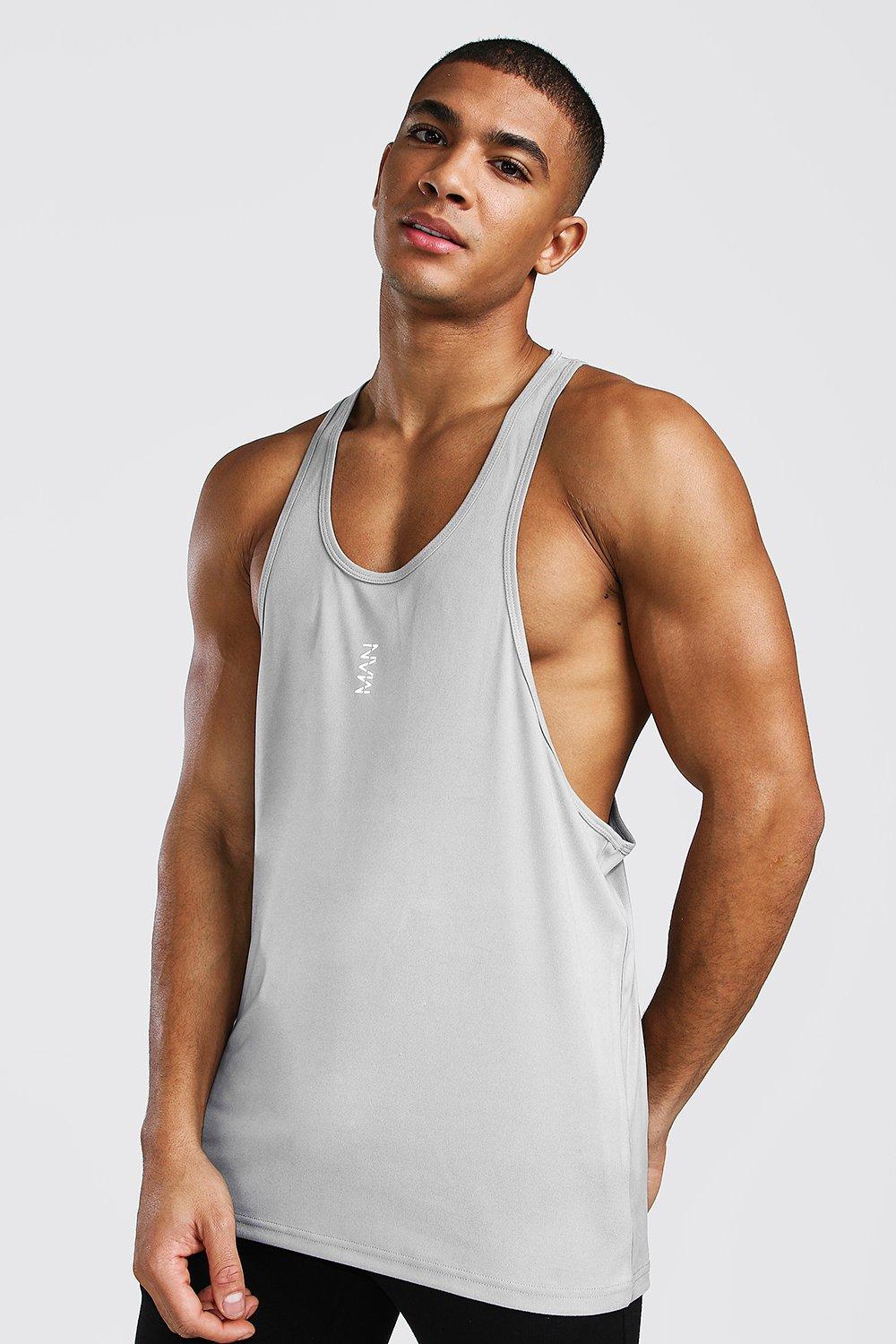 Men's Sleeveless Running Tank Top |  Stone Grey / XL