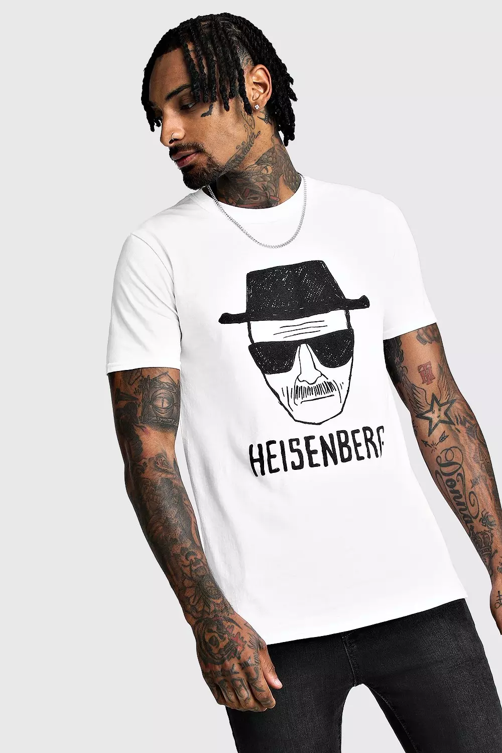 T-Shirt Ufficiale Breaking Bad Heisenberg, White immagine alternativa