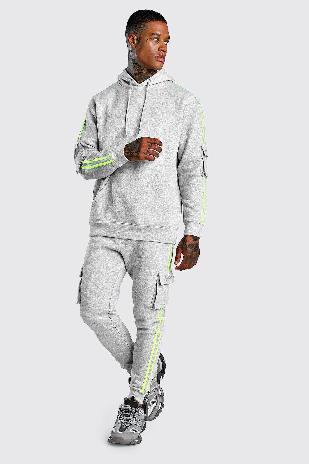 Boohooman sales tracksuit grey