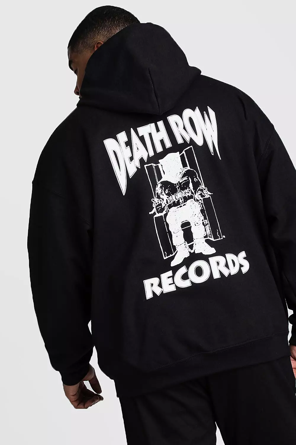 Plus Size Death Row Records License Hoodie boohooMAN IE