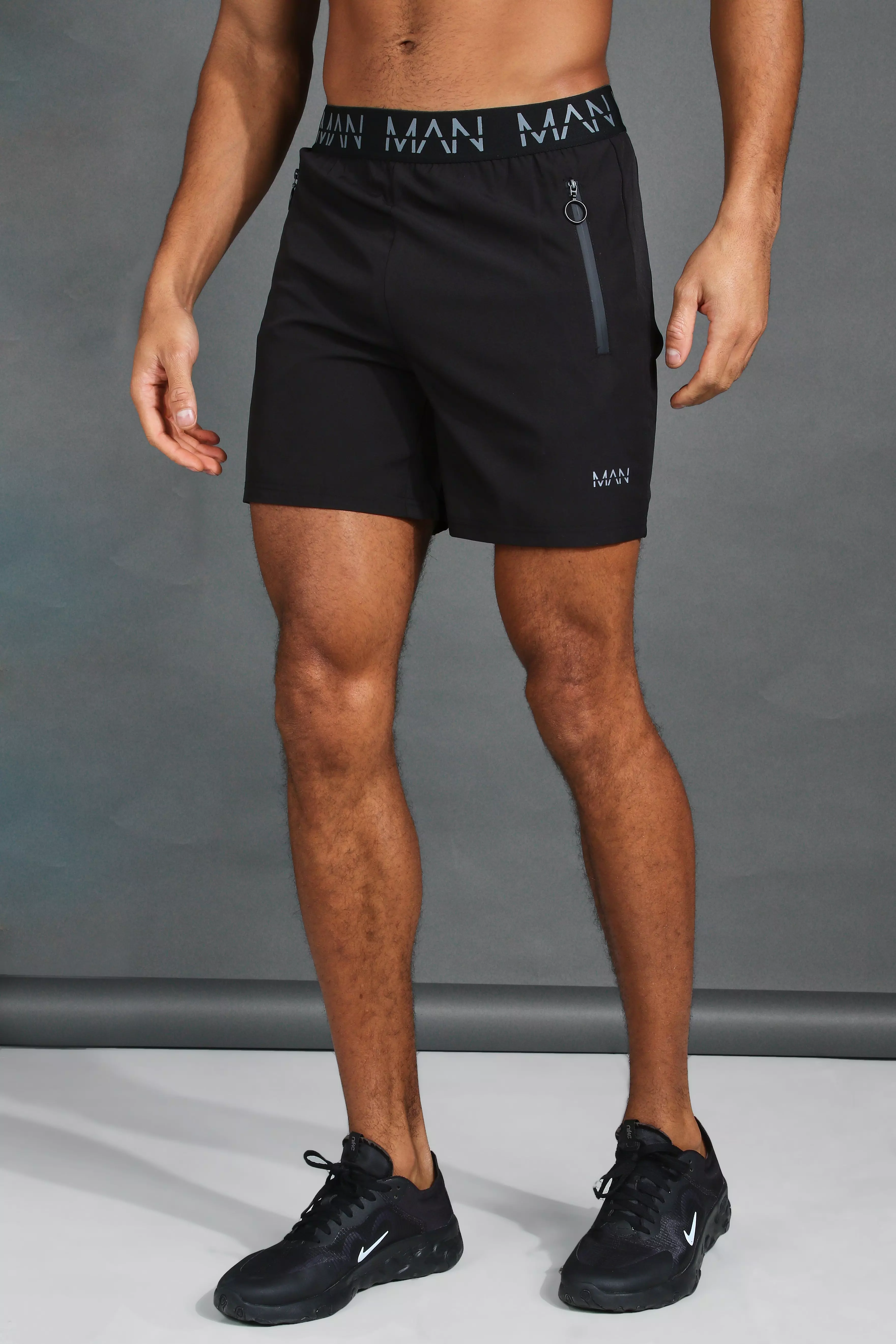 Man Active Gym Waistband Shorts boohooMAN UK