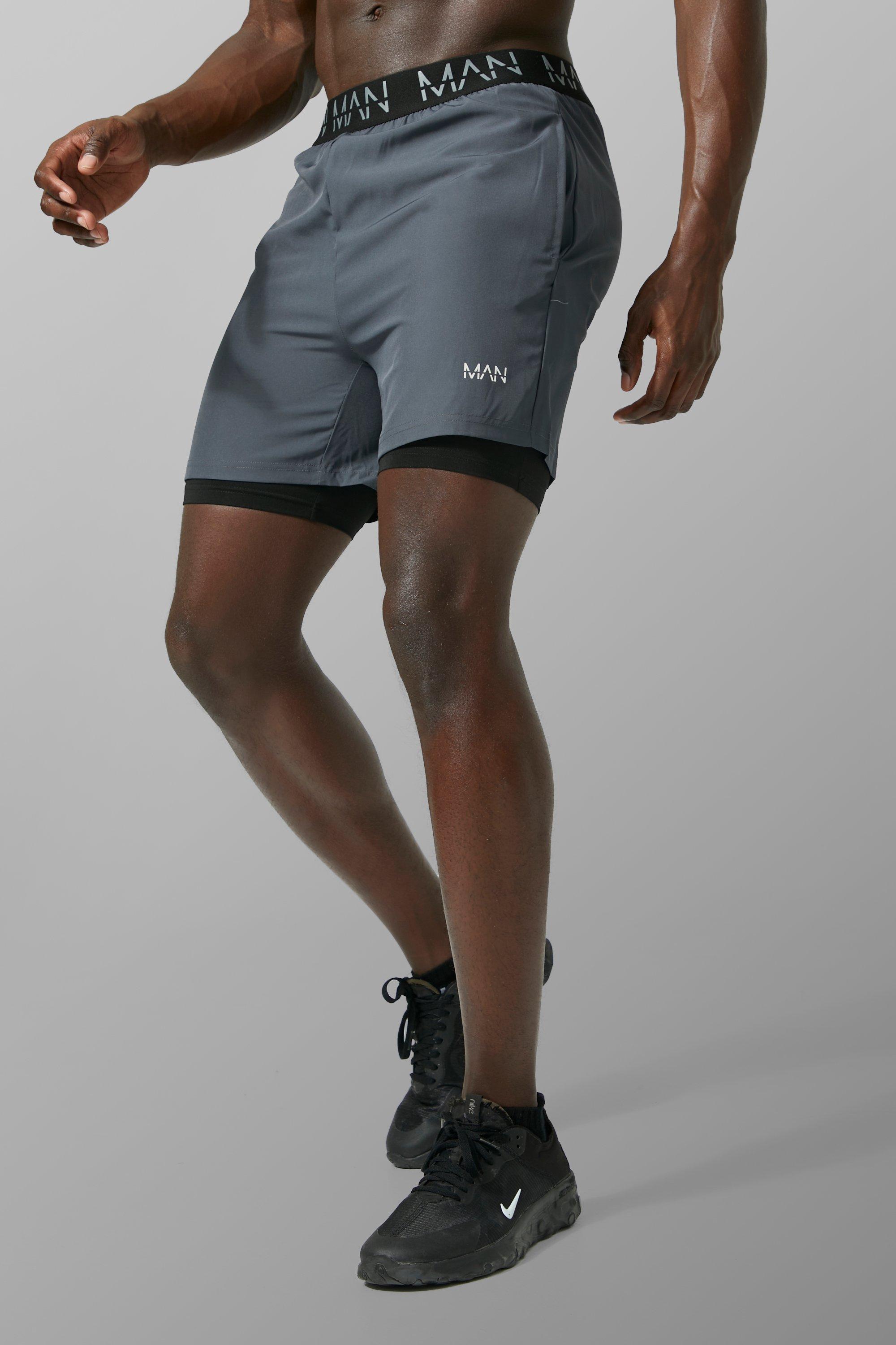 Man Active Gym 2 In 1 Shorts