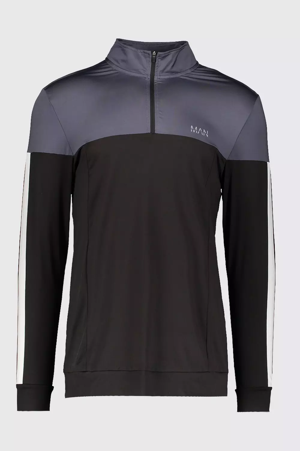 MAN Active Skinny 1/4 Zip Funnel Neck Top alternatieve afbeelding