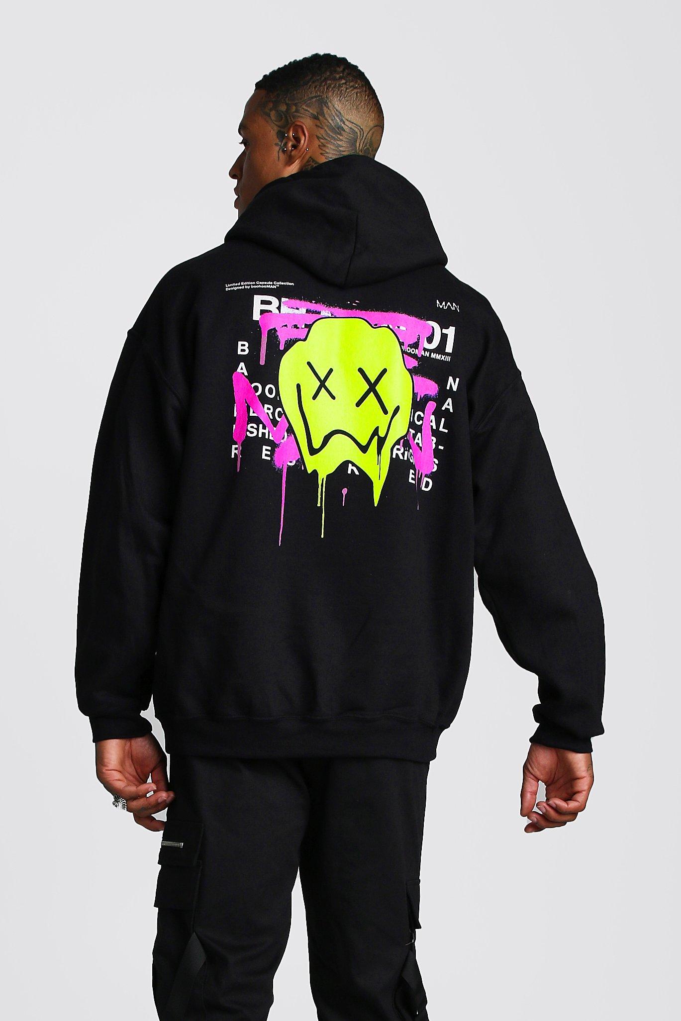 graffiti print hoodie