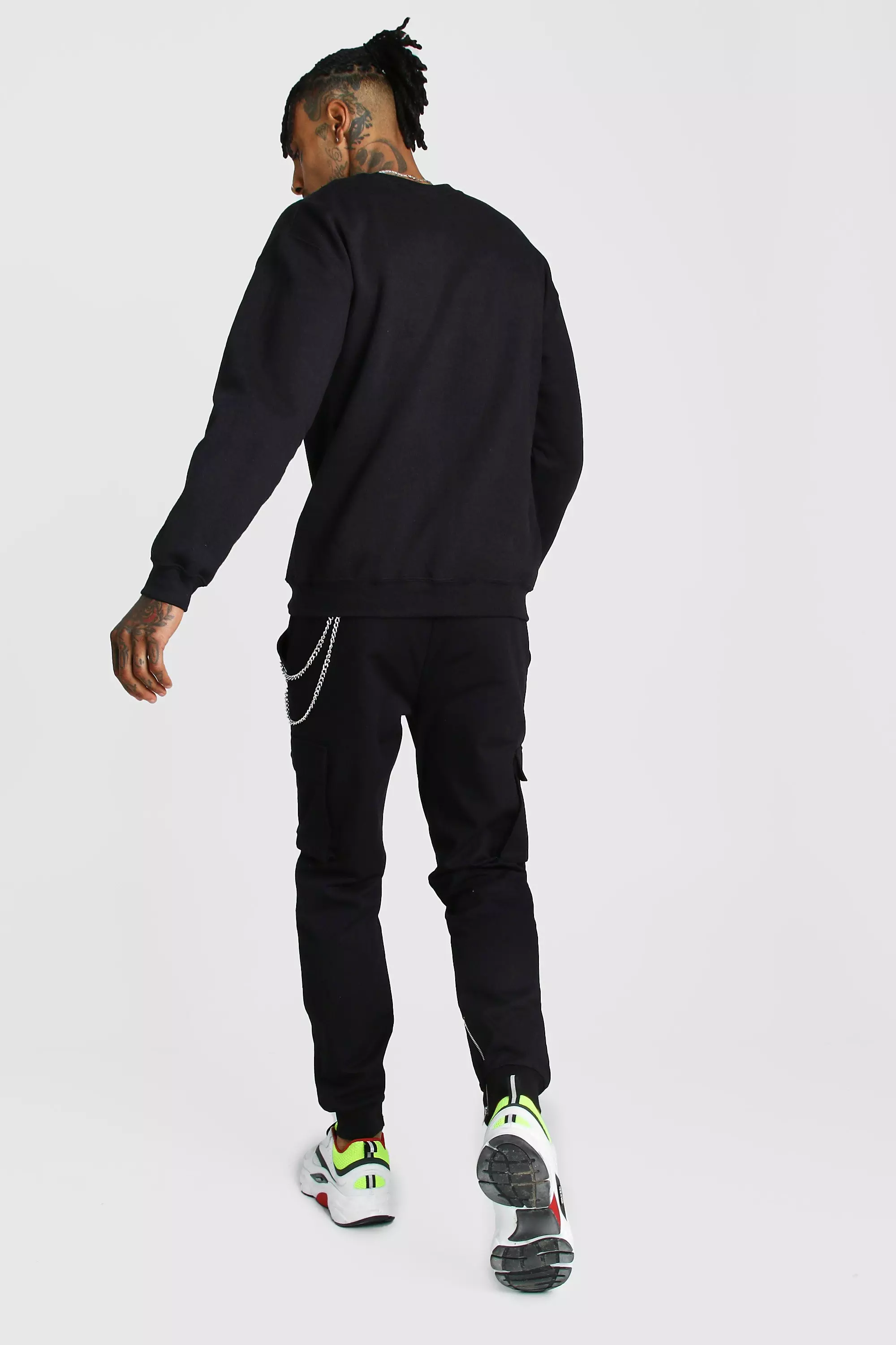 MAN Twill Chain Detail Cargo Trouser alternative image