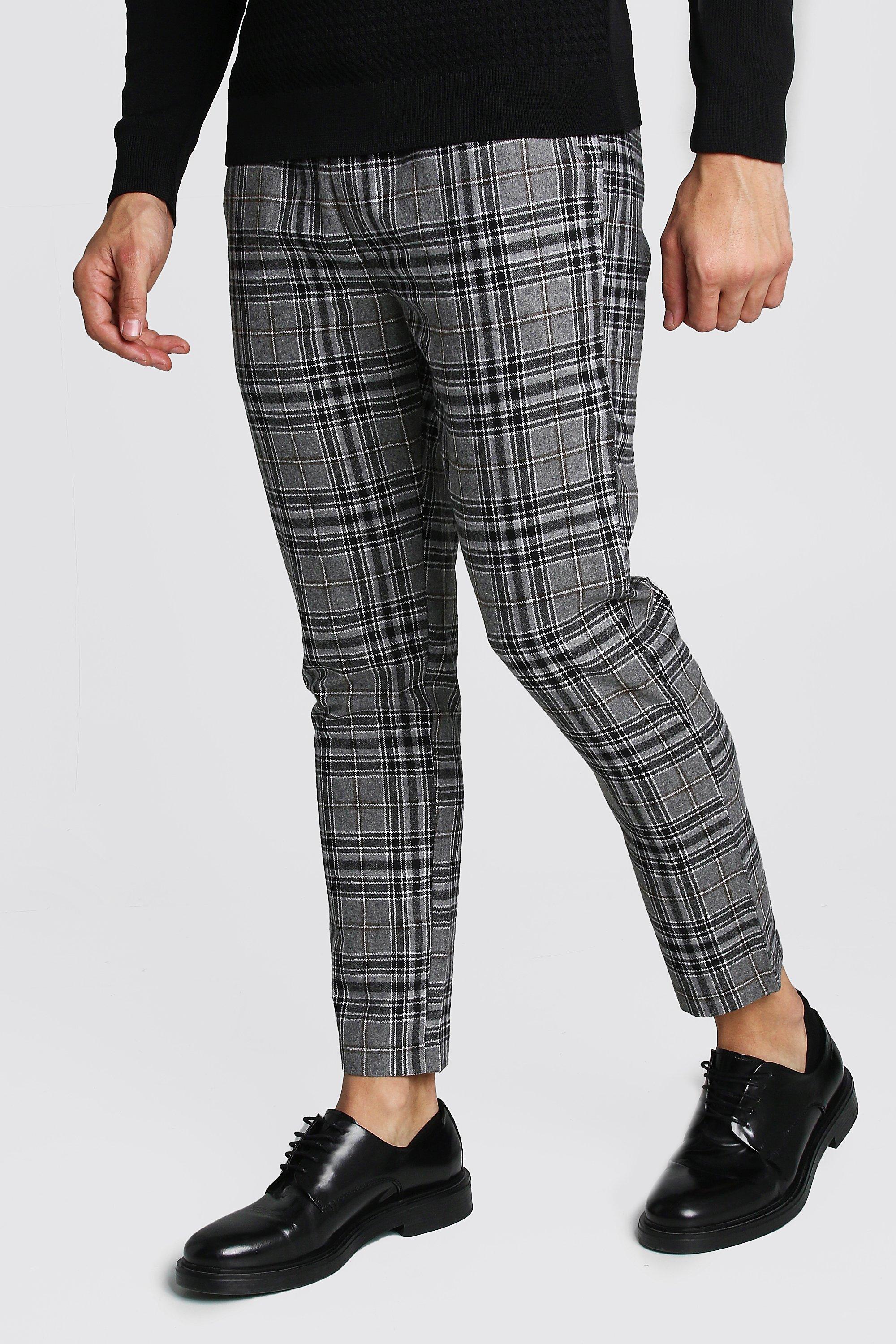 smart checkered joggers