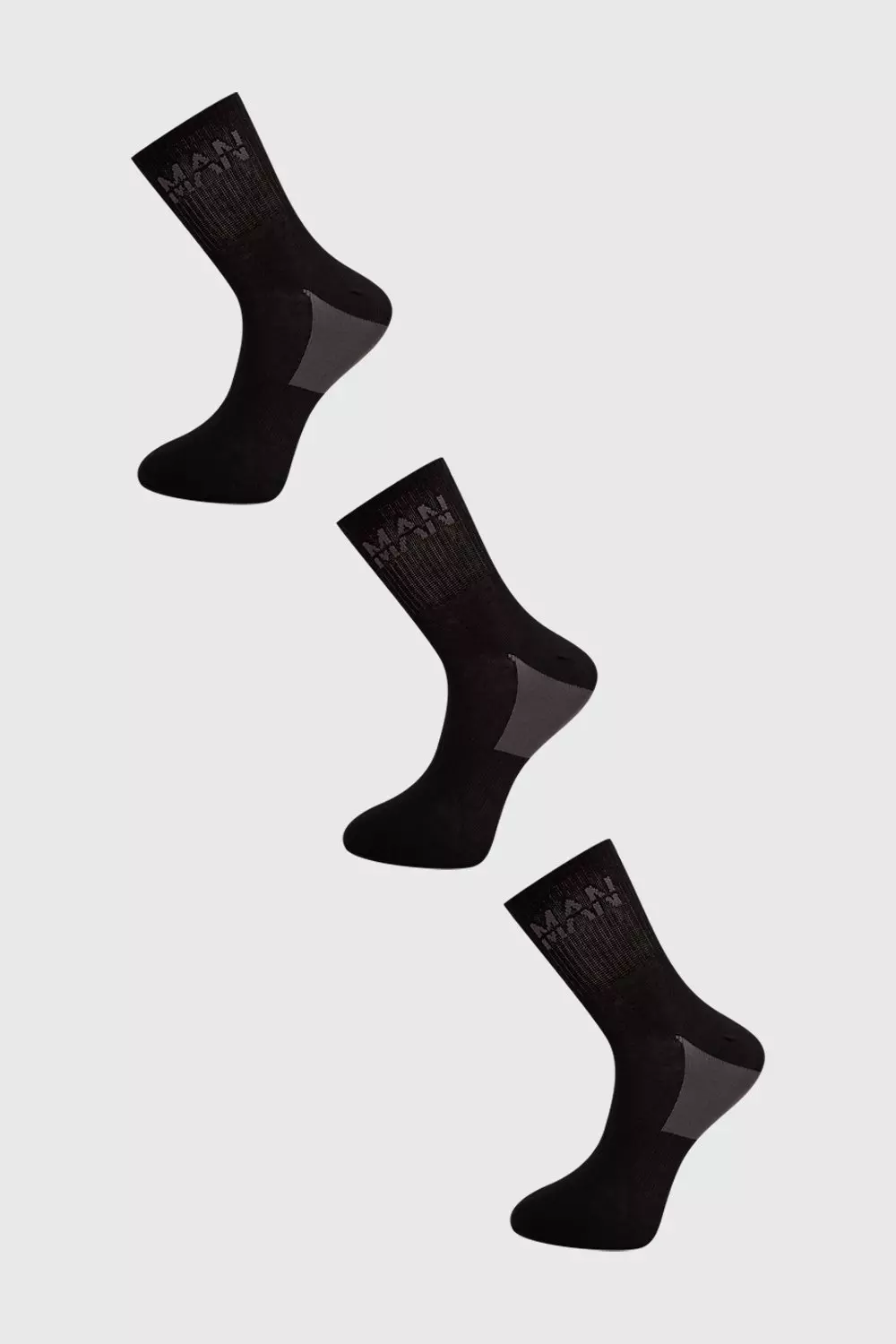 3er-Pack stützende Man Dash Socken , Schwarz alternatives Bild