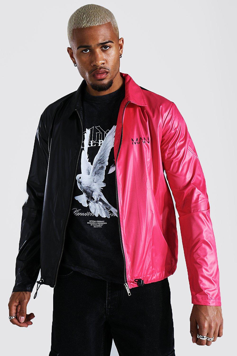 Half black half outlet red jacket