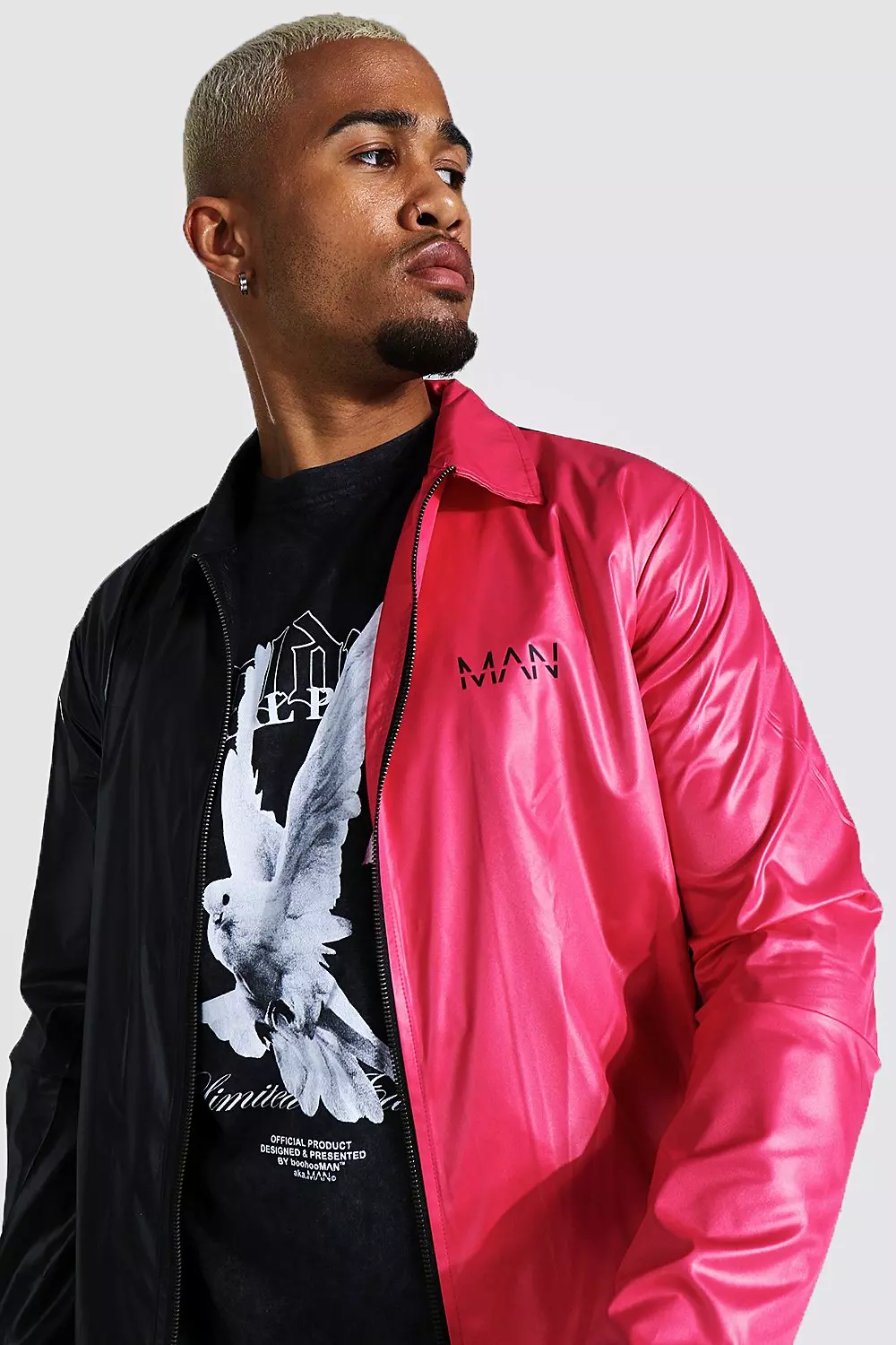 Coach pink leather jacket deals