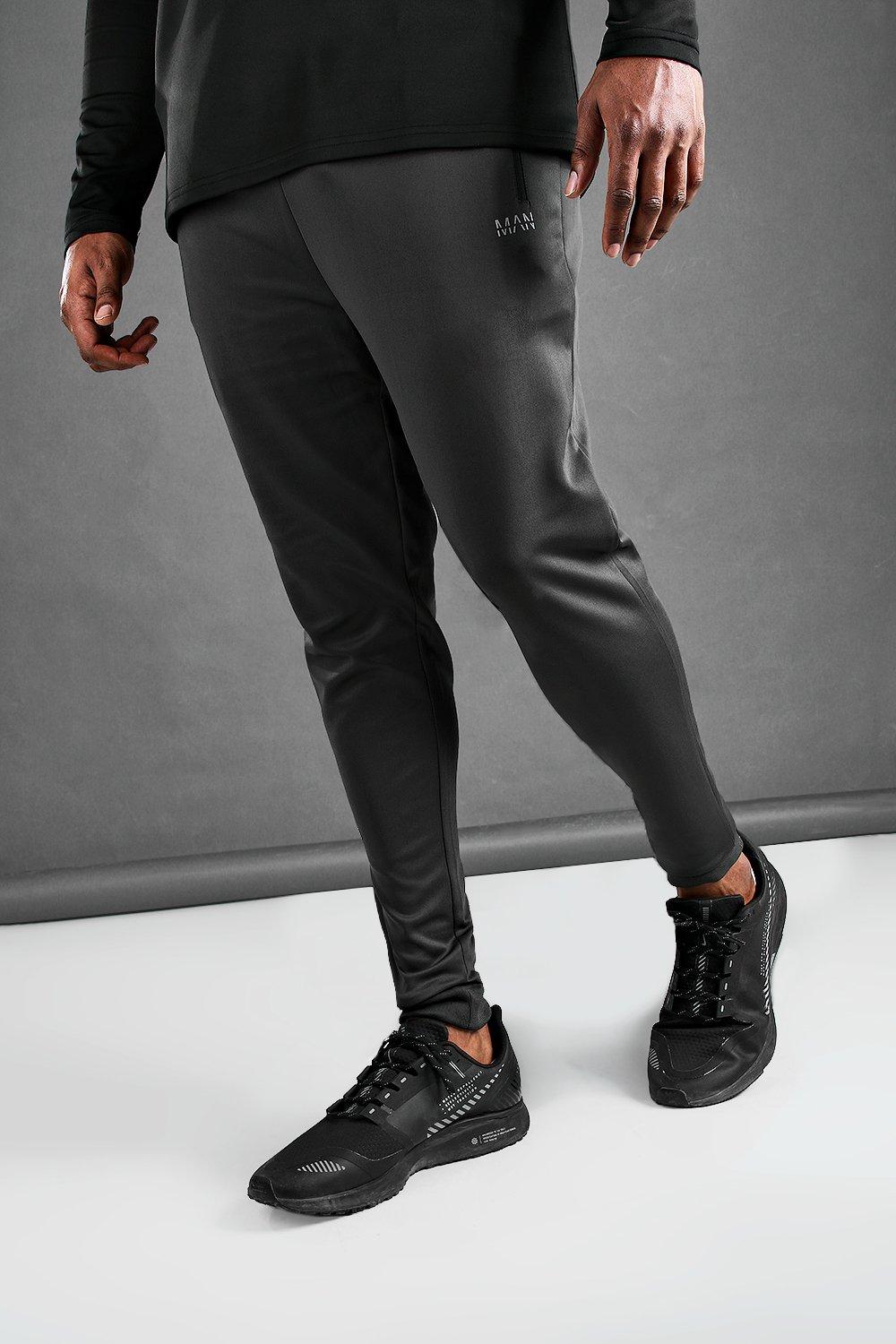 tall leather joggers