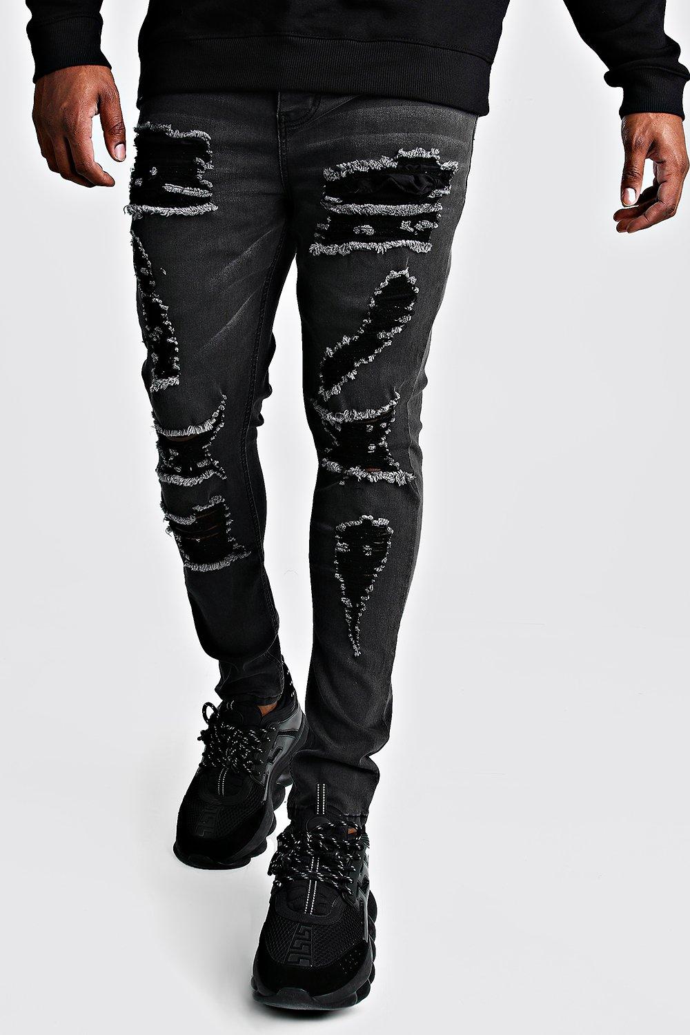 mens big and tall distressed jeans